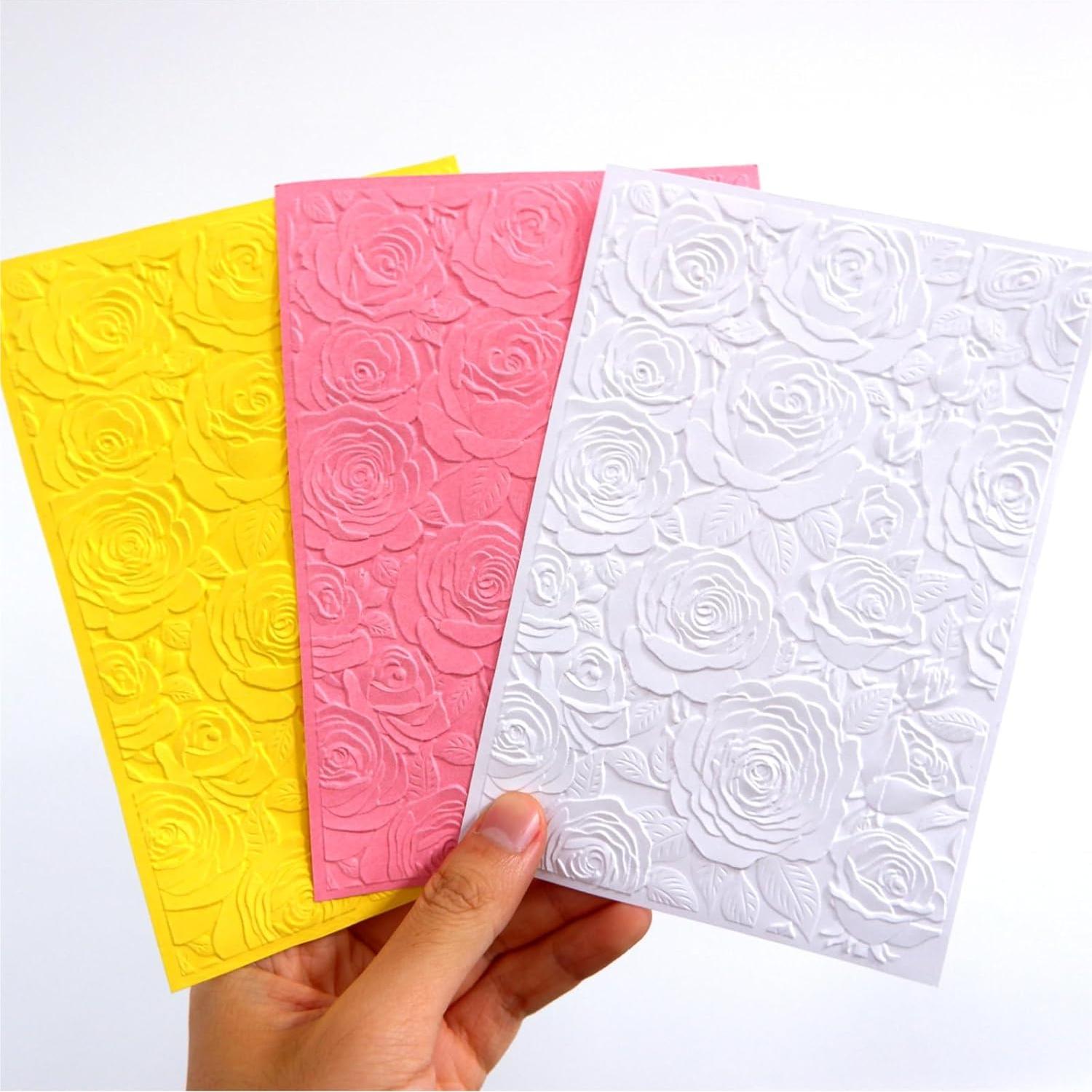Carpeta de Embossing DIYology Rosas 3D 16x11.5 cm