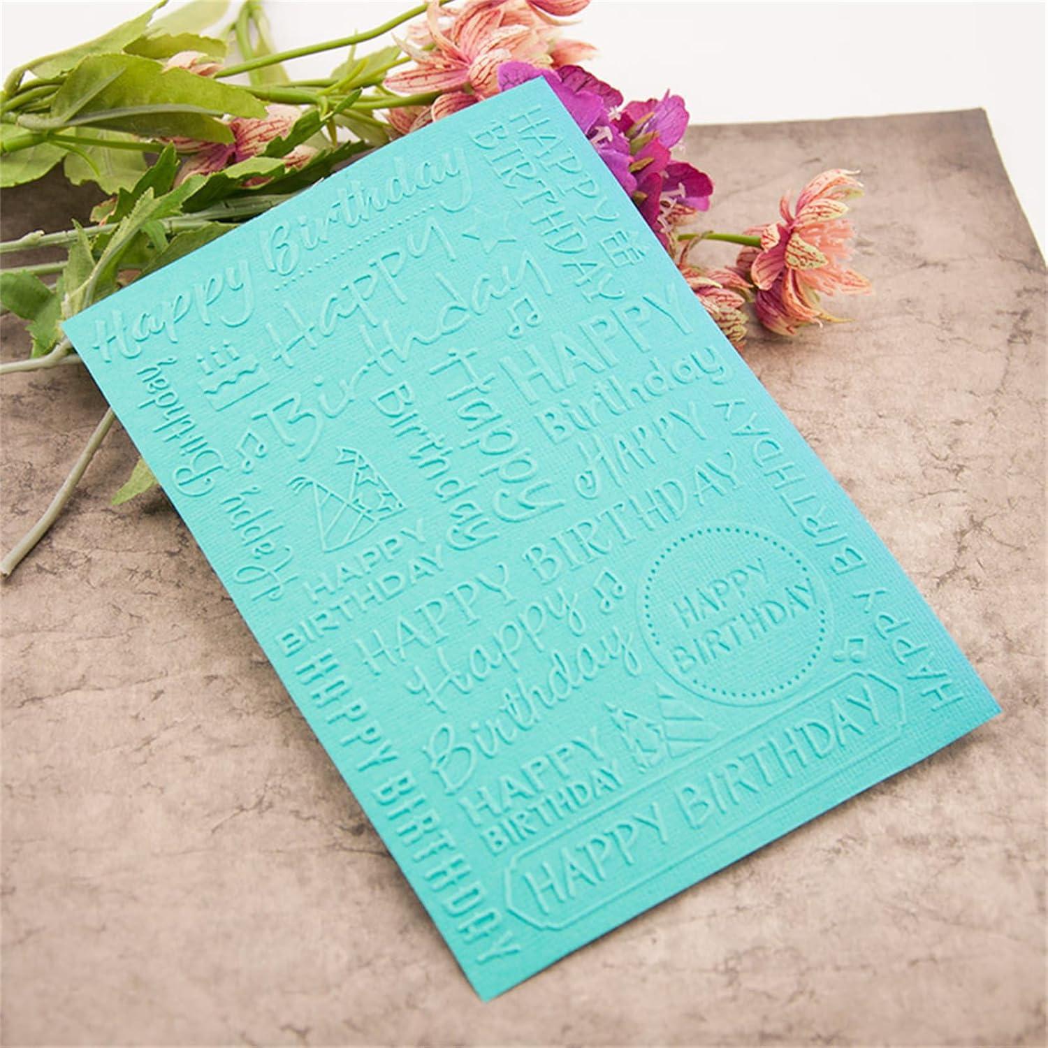 Carpeta de Embossing 3D DIYology Feliz Cumpleaños 12.5x18cm