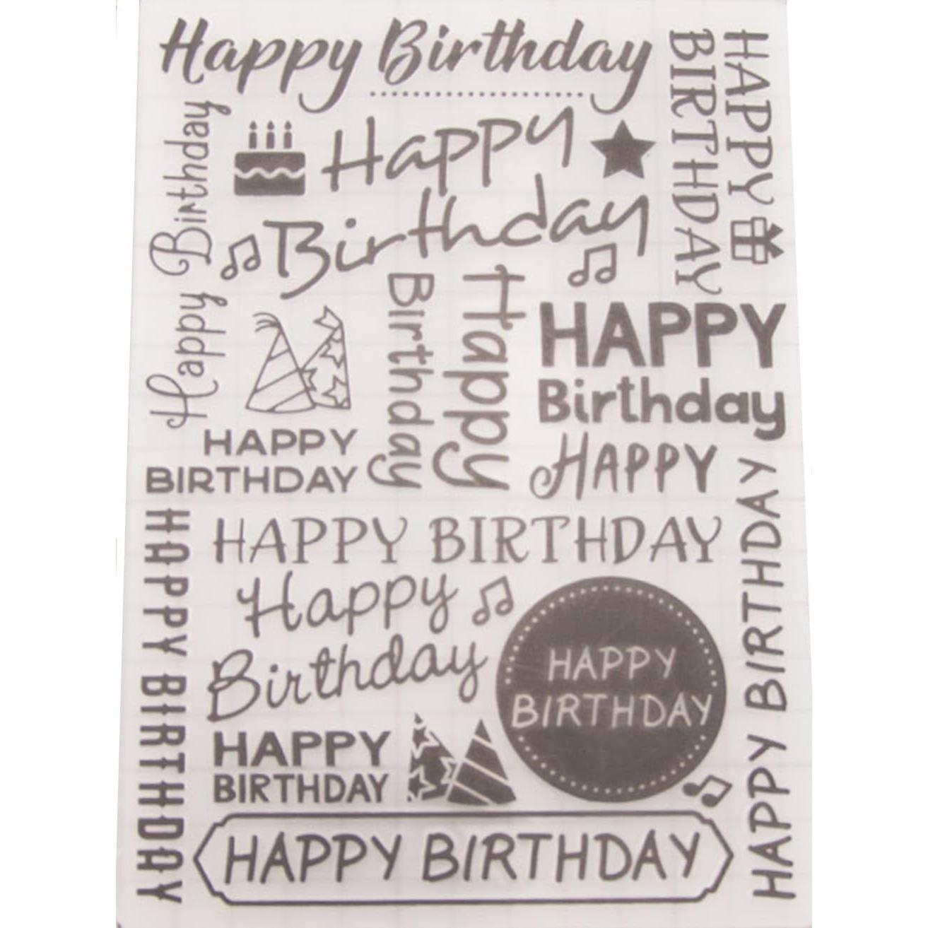 Carpeta de Embossing 3D DIYology Feliz Cumpleaños 12.5x18cm