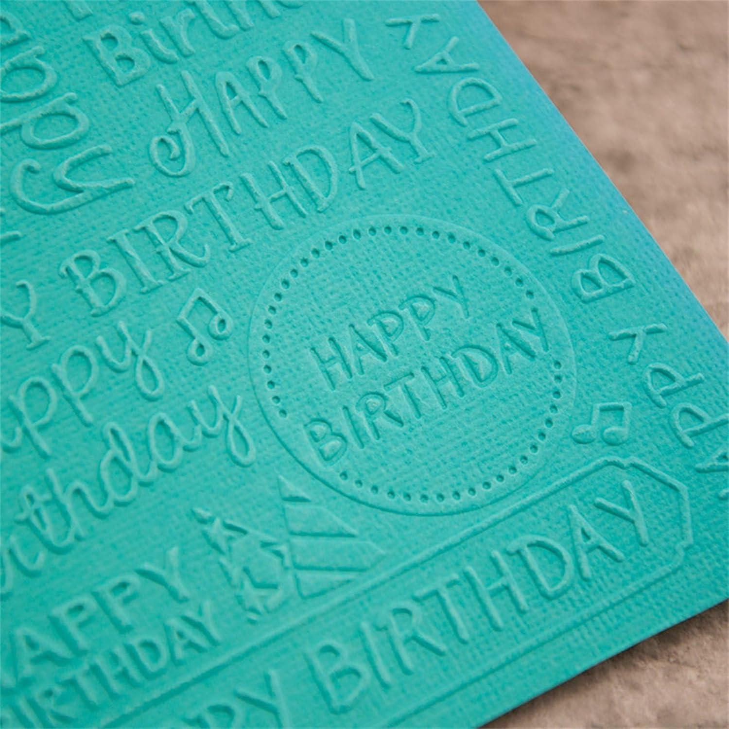Carpeta de Embossing 3D DIYology Feliz Cumpleaños 12.5x18cm