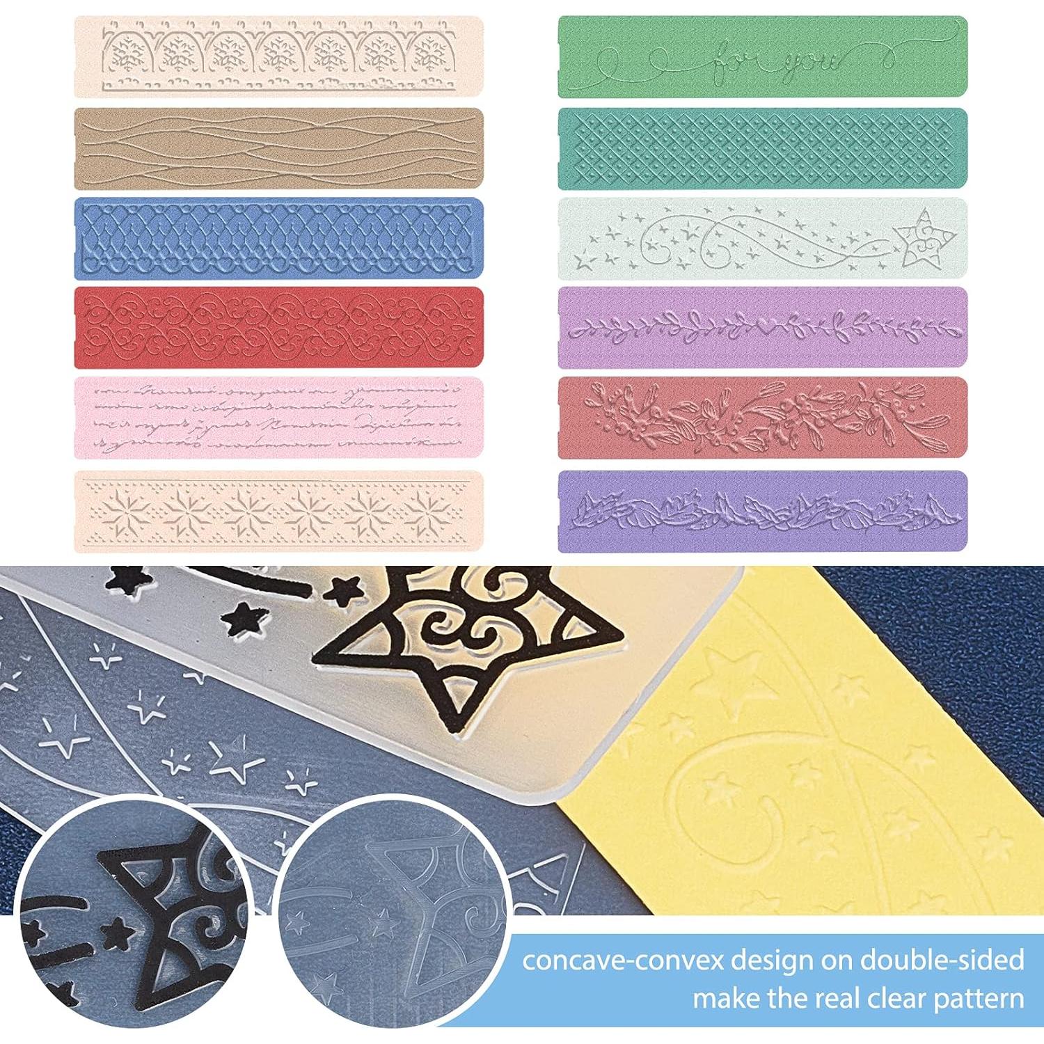 Carpetas de Embossing GLOBLELAND 12Pcs para Scrapbooking