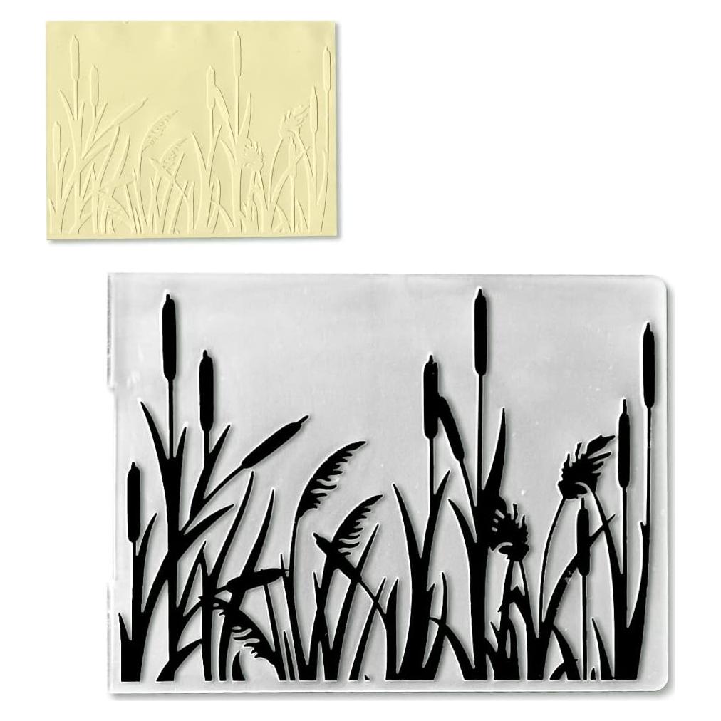 Carpeta de Embossing Plástico Hying 14.5x10.5 cm Textura Hierba