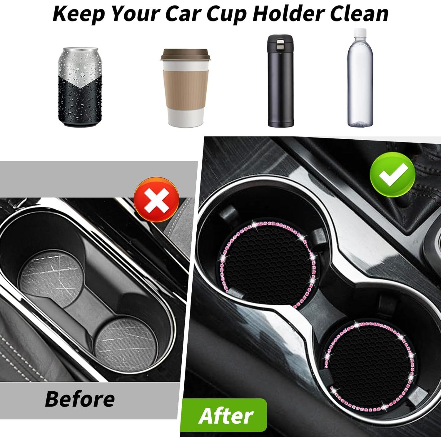 Posavasos de Coche Senose 6.99 cm Silicona Antideslizante 2 Pcs