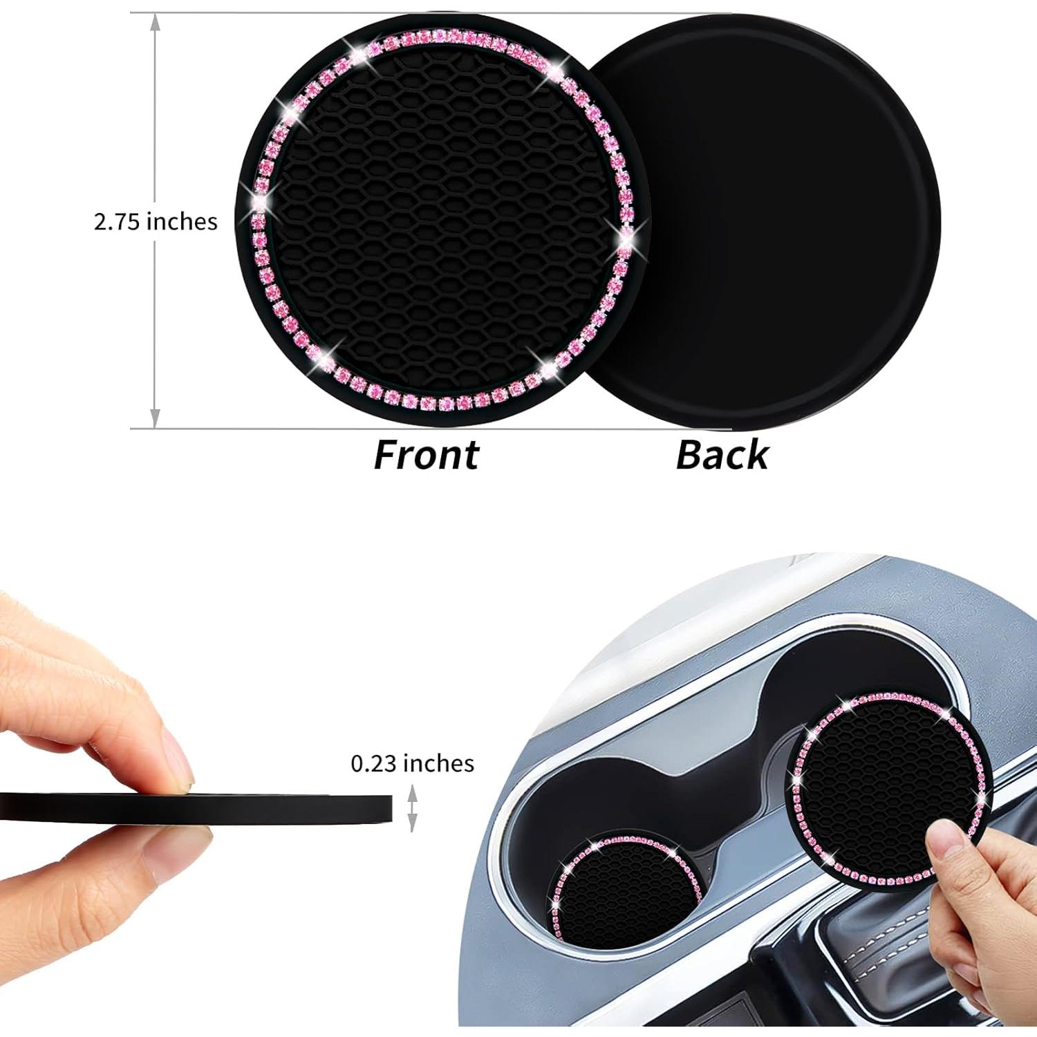 Posavasos de Coche Senose 6.99 cm Silicona Antideslizante 2 Pcs