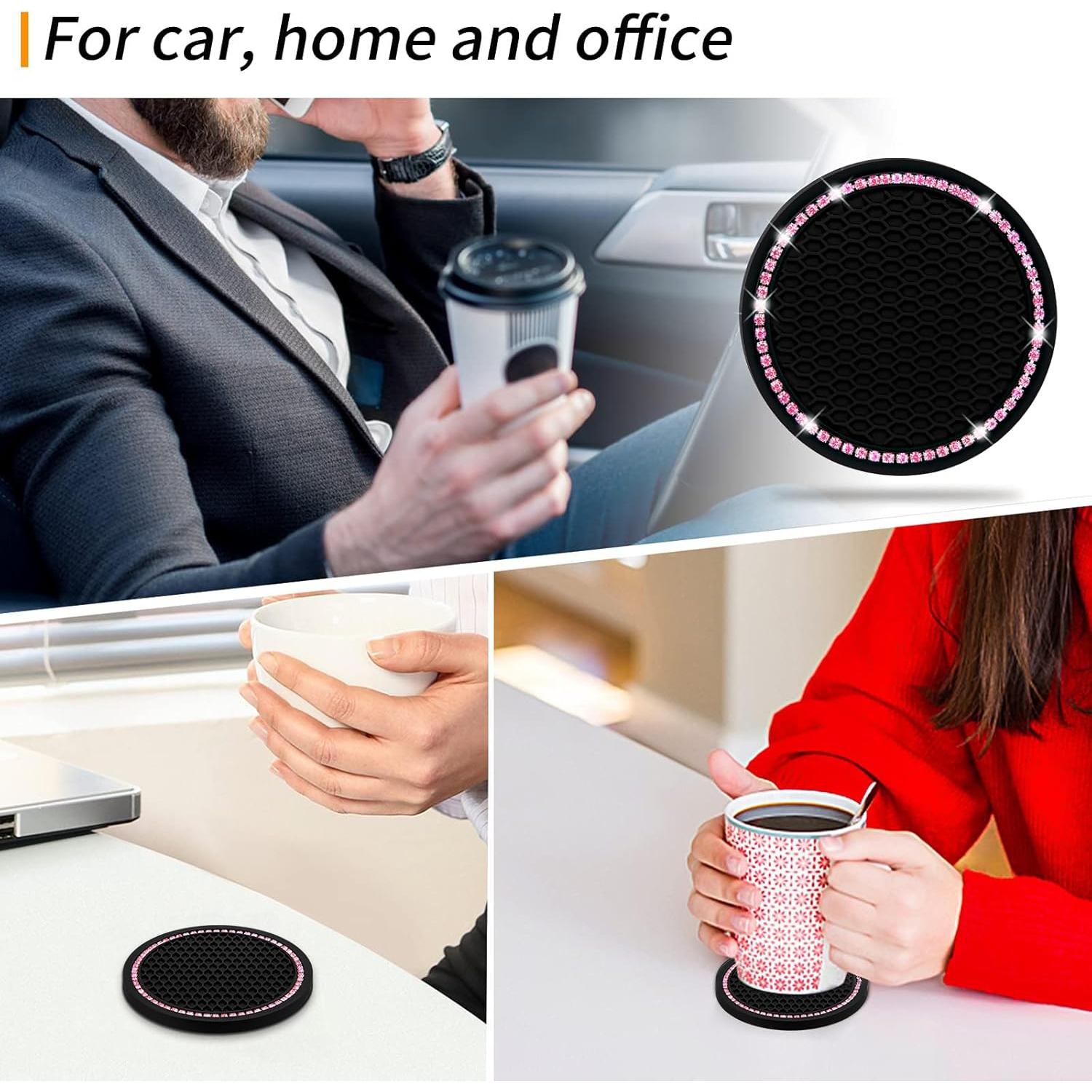 Posavasos de Coche Senose 6.99 cm Silicona Antideslizante 2 Pcs