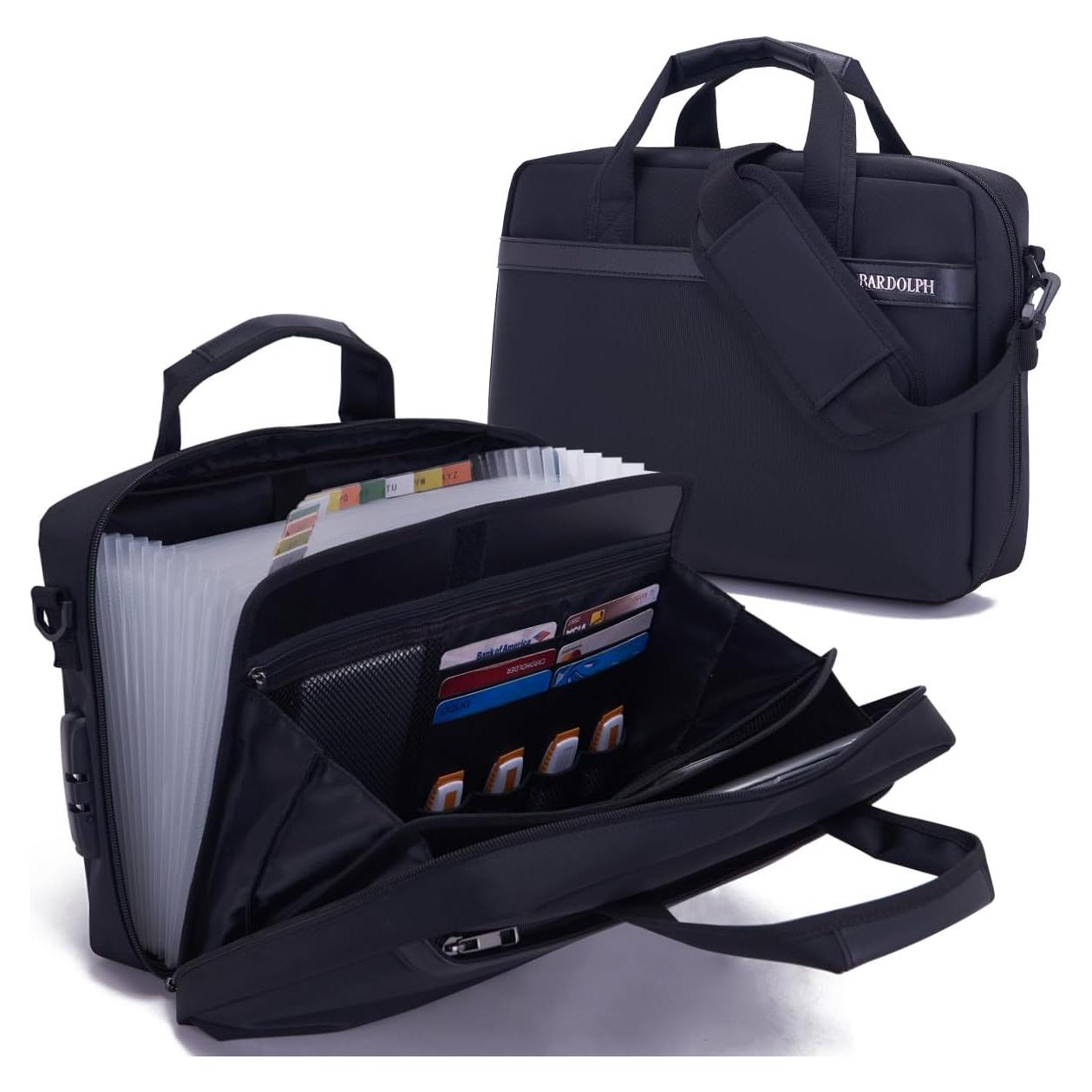 Carpeta Acordeón BARDOLPH de Nylon 29.5x20.8cm Negra