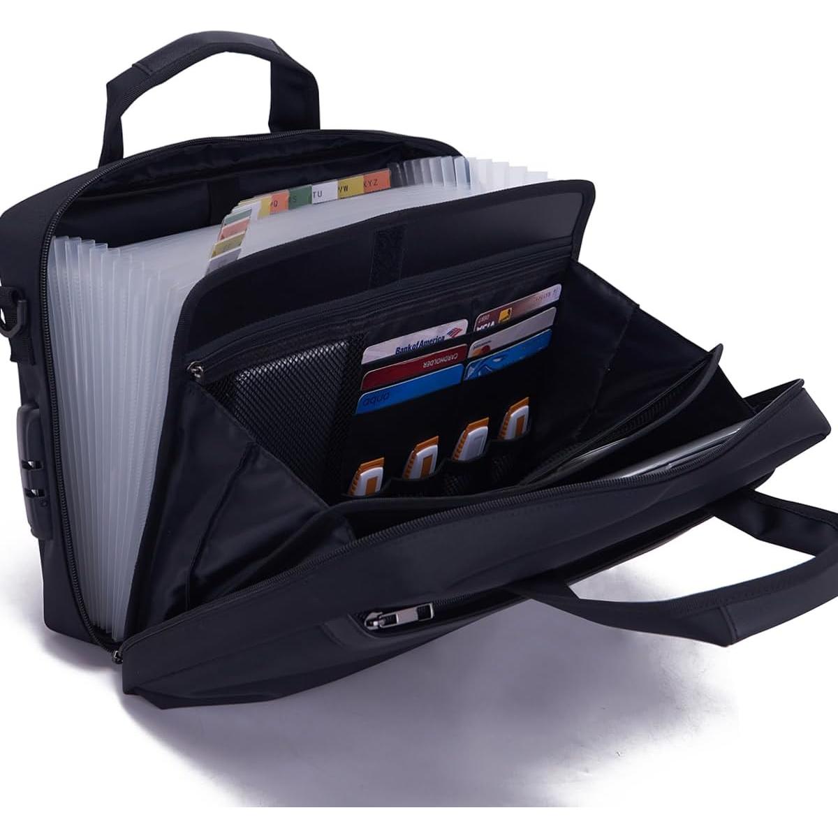 Carpeta Acordeón BARDOLPH de Nylon 29.5x20.8cm Negra