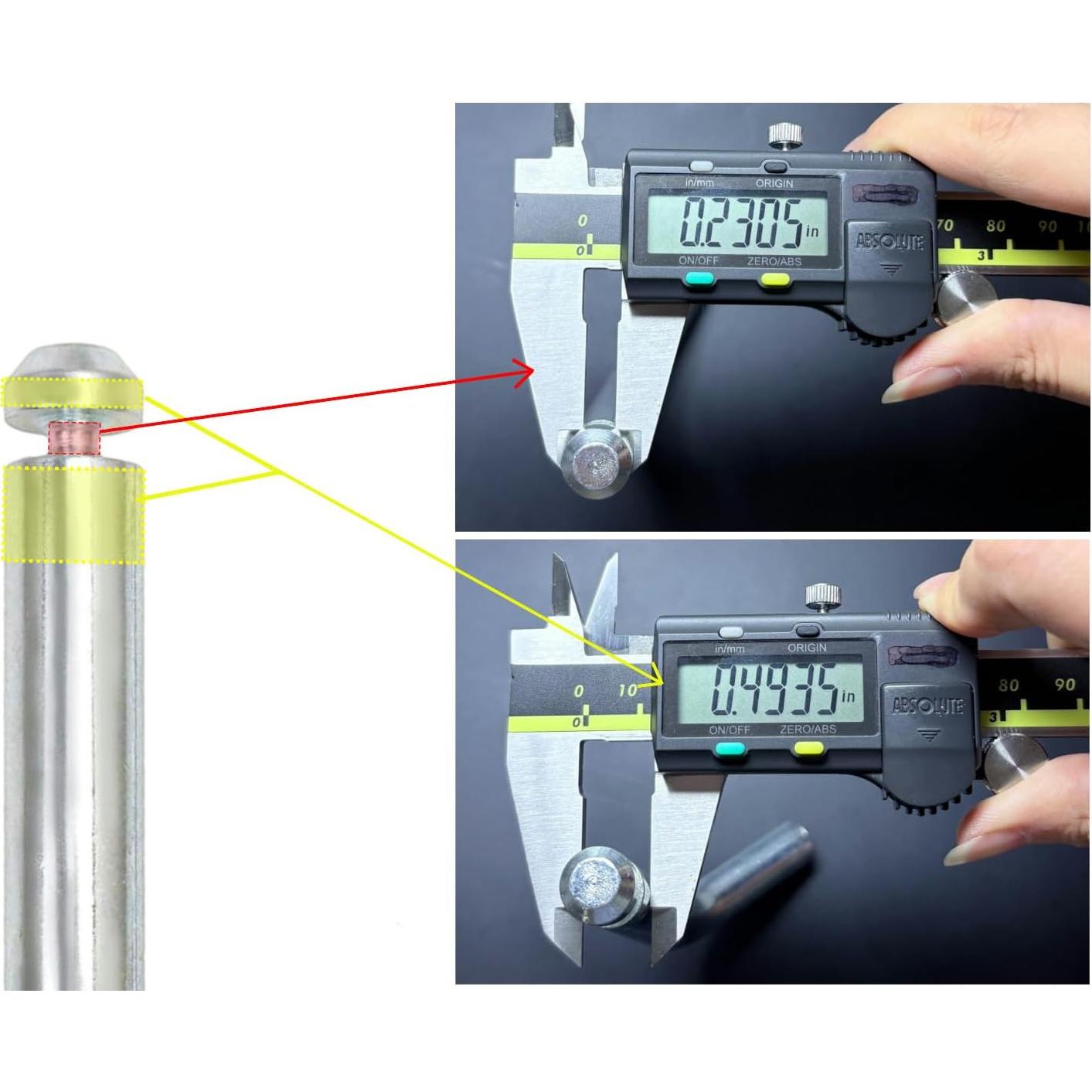 Paquete de 4 pines de enganche 1/4" TYHI para remolques