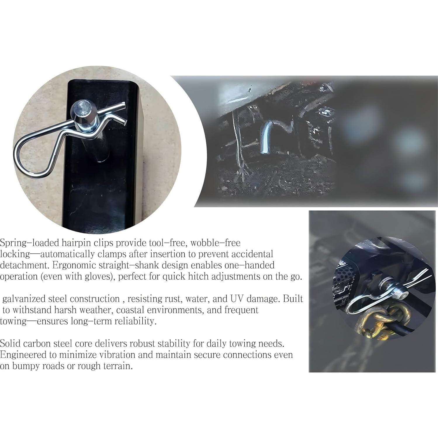 Paquete de 4 pines de enganche 1/4" TYHI para remolques