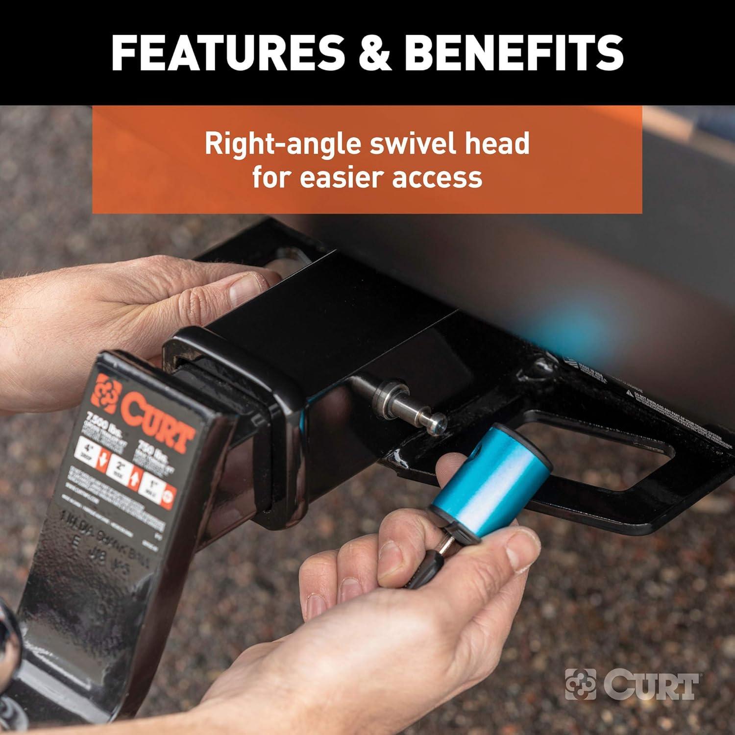 Juego de Cerraduras para Remolque CURT 23505, Acero Cromo