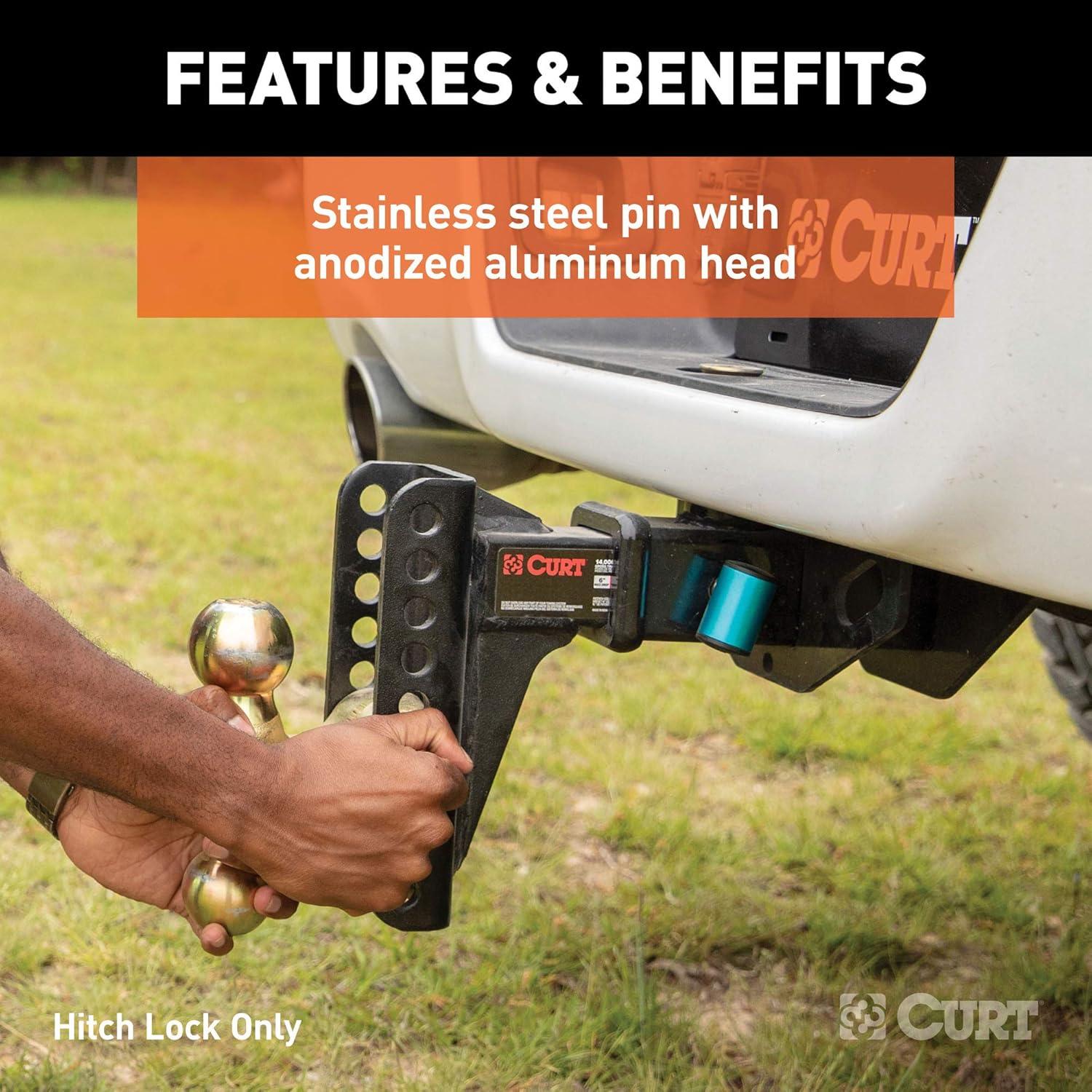 Juego de Cerraduras para Remolque CURT 23505, Acero Cromo