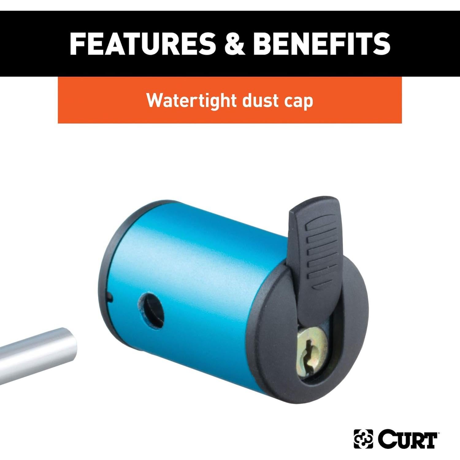 Juego de Cerraduras para Remolque CURT 23505, Acero Cromo