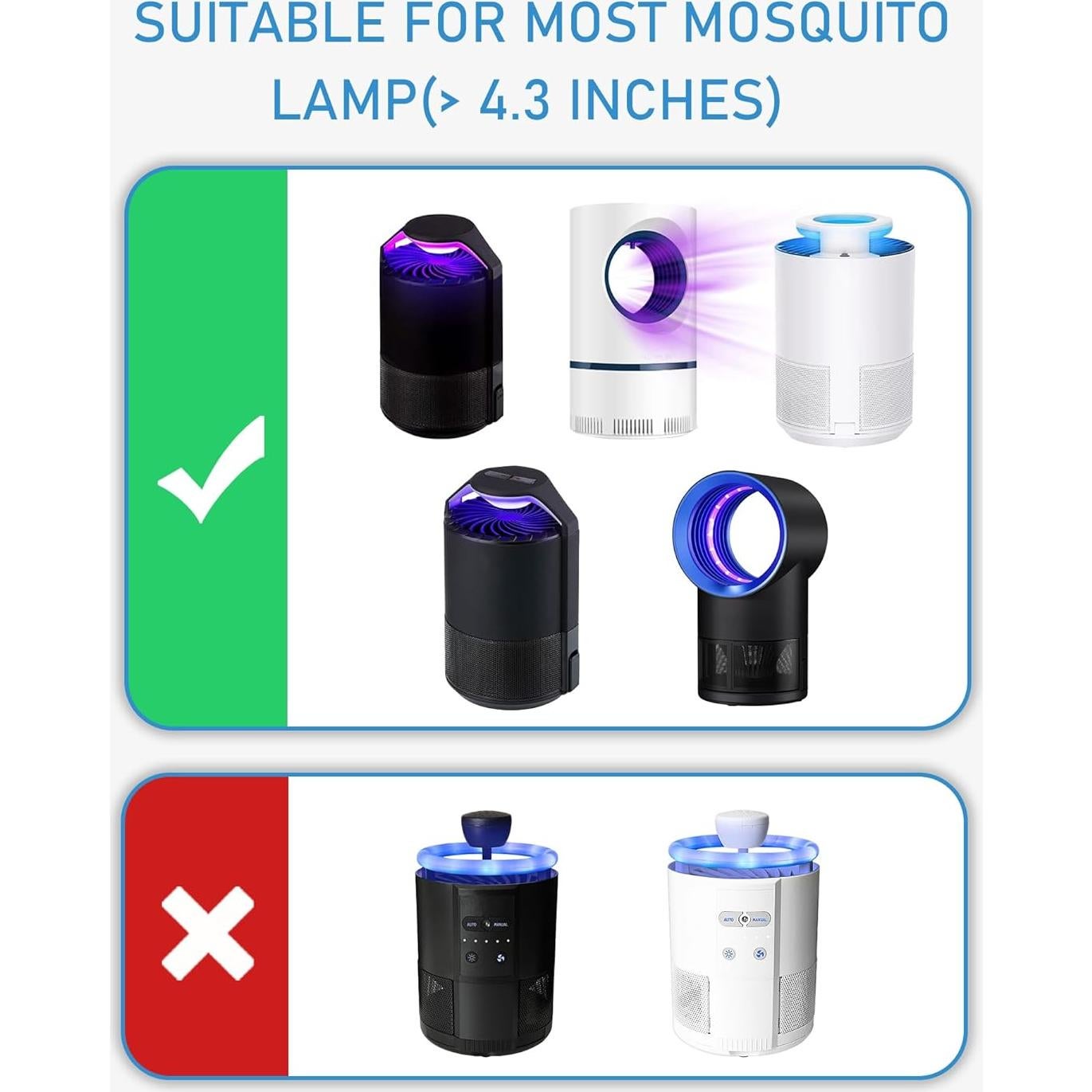 48 Almohadillas Adhesivas para Trampas de Insectos Dichroma 10.5 cm