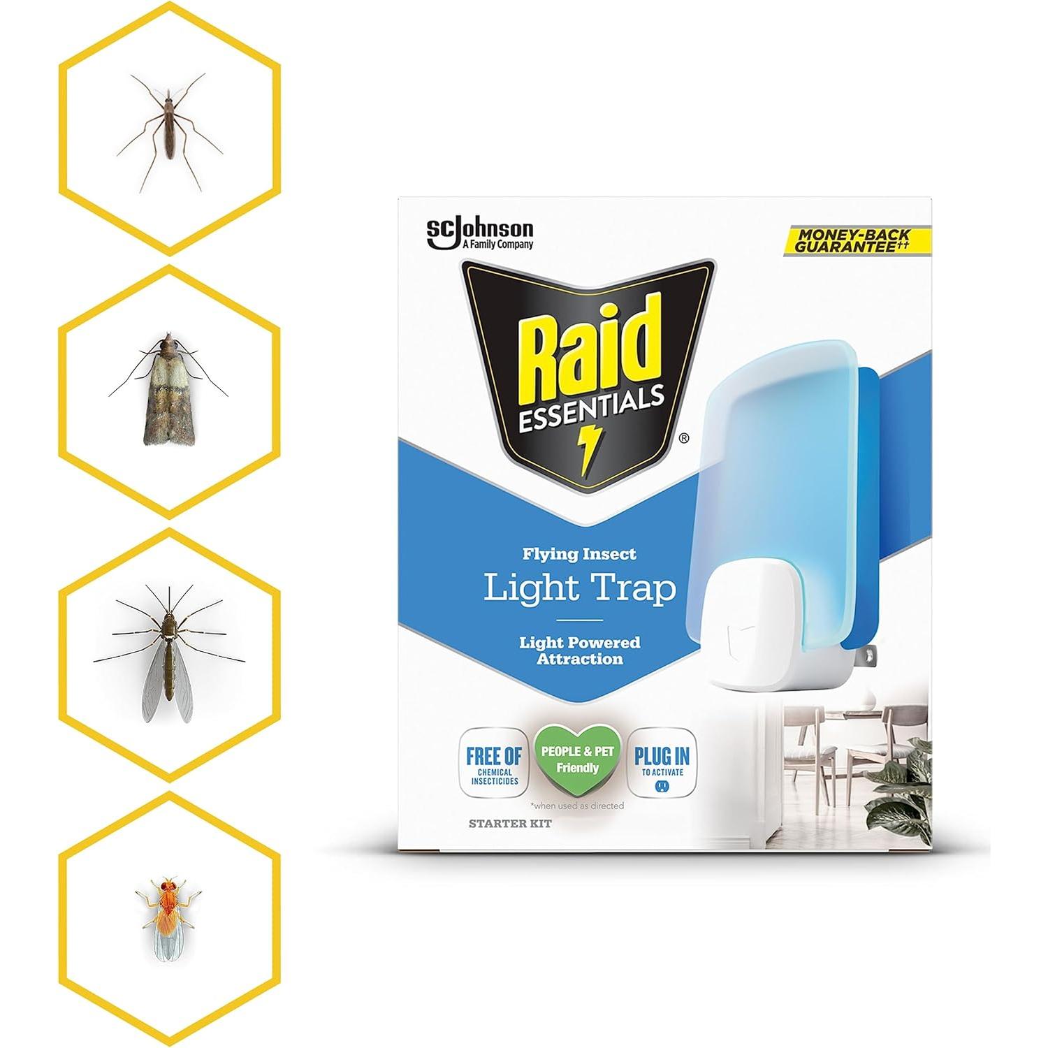 Recargas trampa luz insectos Raid Essentials 2 cartuchos