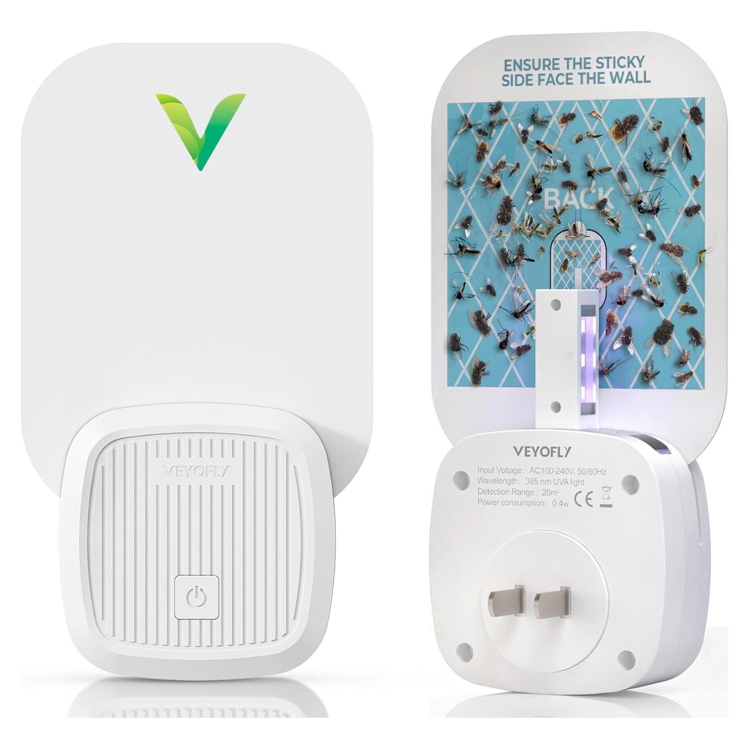 Trampa para Moscas Interior VEYOFLY VF01 con 3 Recargas