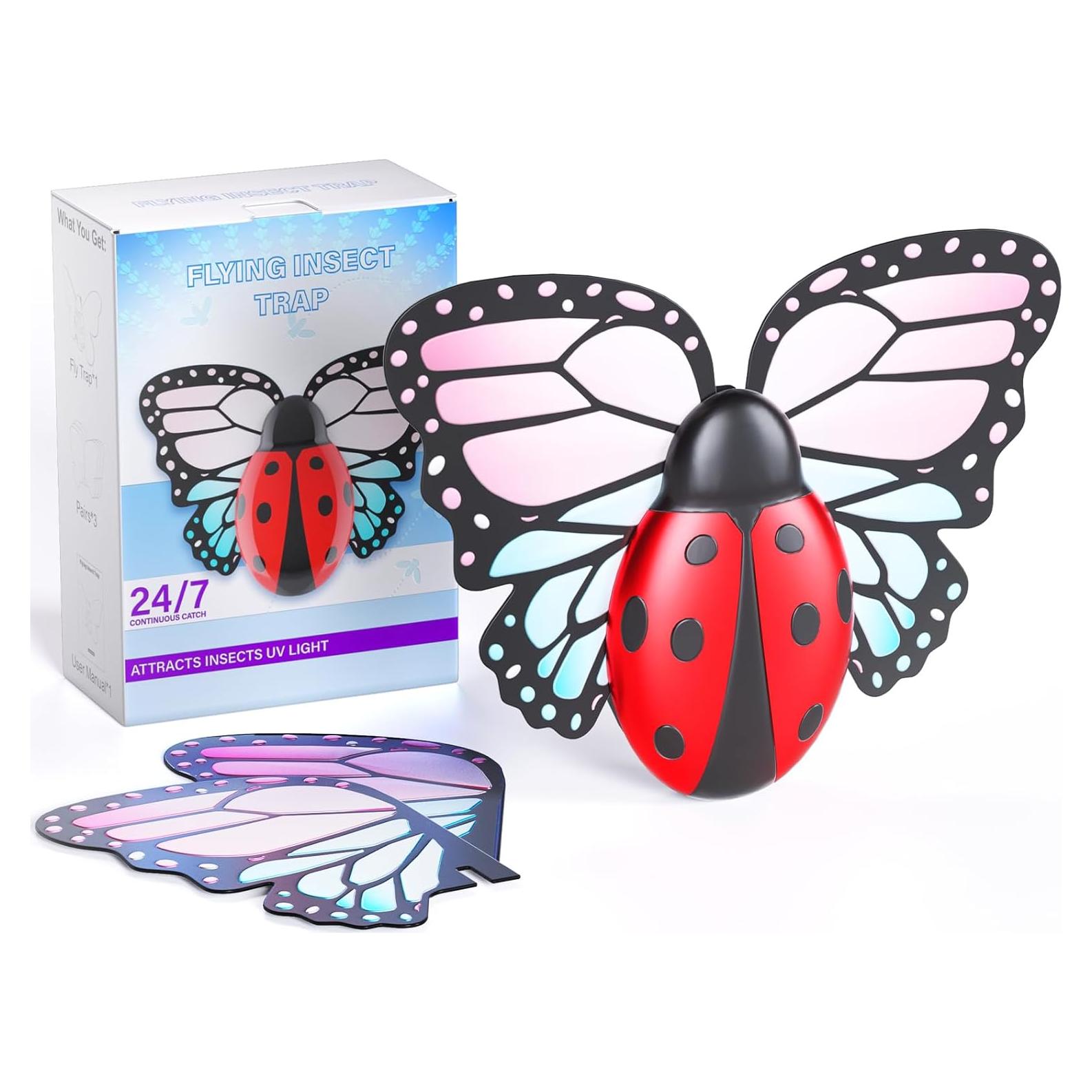 Trampa de Insectos Voladores ILCPP con Luz LED UV y 3 Recargas