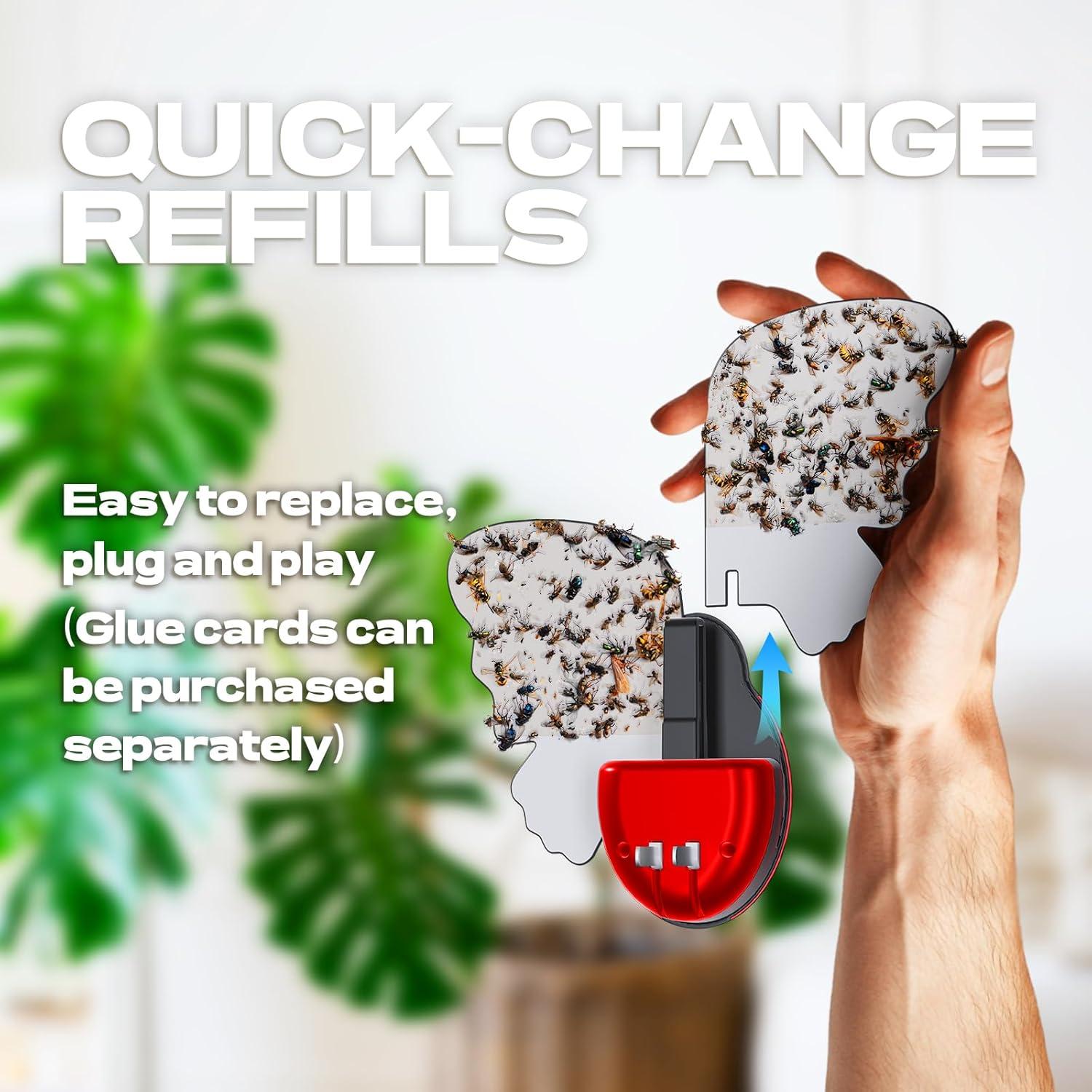 Trampa de Insectos Voladores ILCPP con Luz LED UV y 3 Recargas