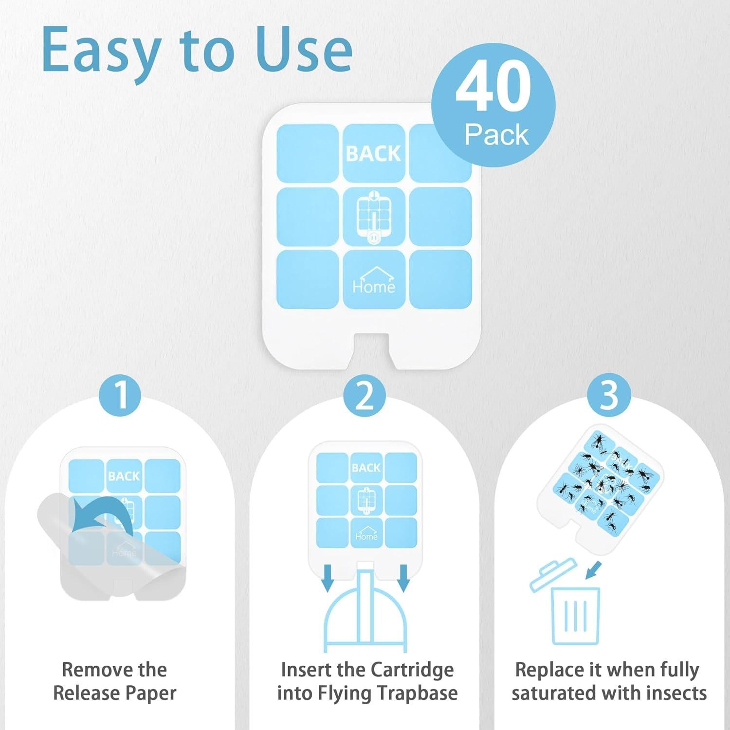 Recargas Trampa para Moscas Raindot 40 Unidades 9.66x7.99cm