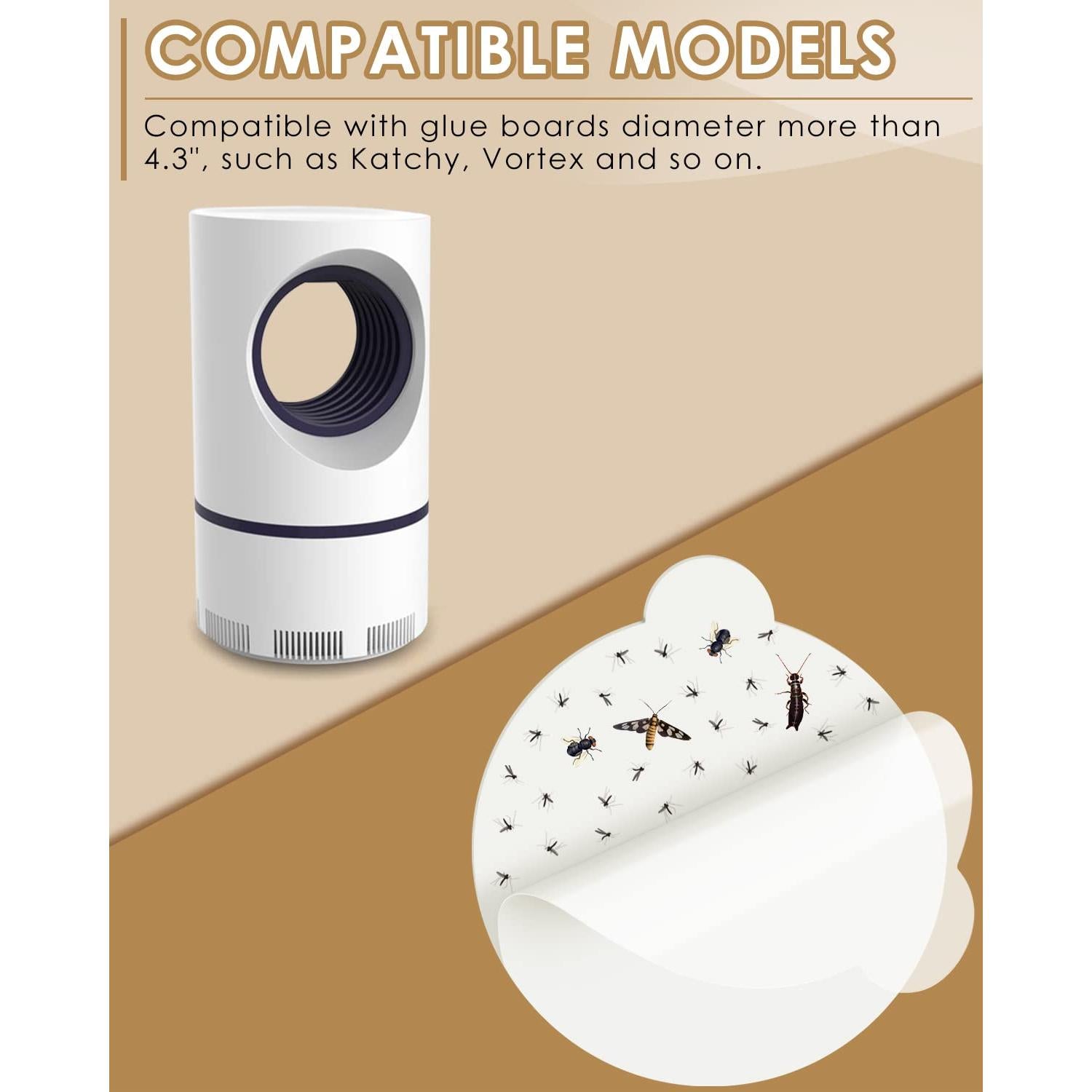 30 Tableros de Pegamento Reemplazo Katchy 10.92 cm Blanco