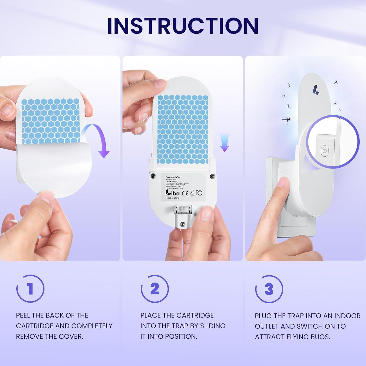 Trampa de Moscas LiBa FT06 para Insectos Voladores - 1 Unidad