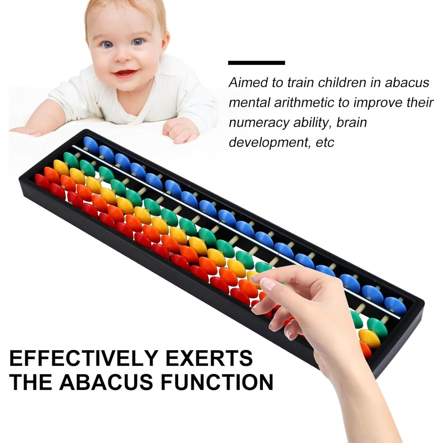 Ábaco de Plástico para Niños Toddmomy 26.4x6.5cm Herramienta Educativa