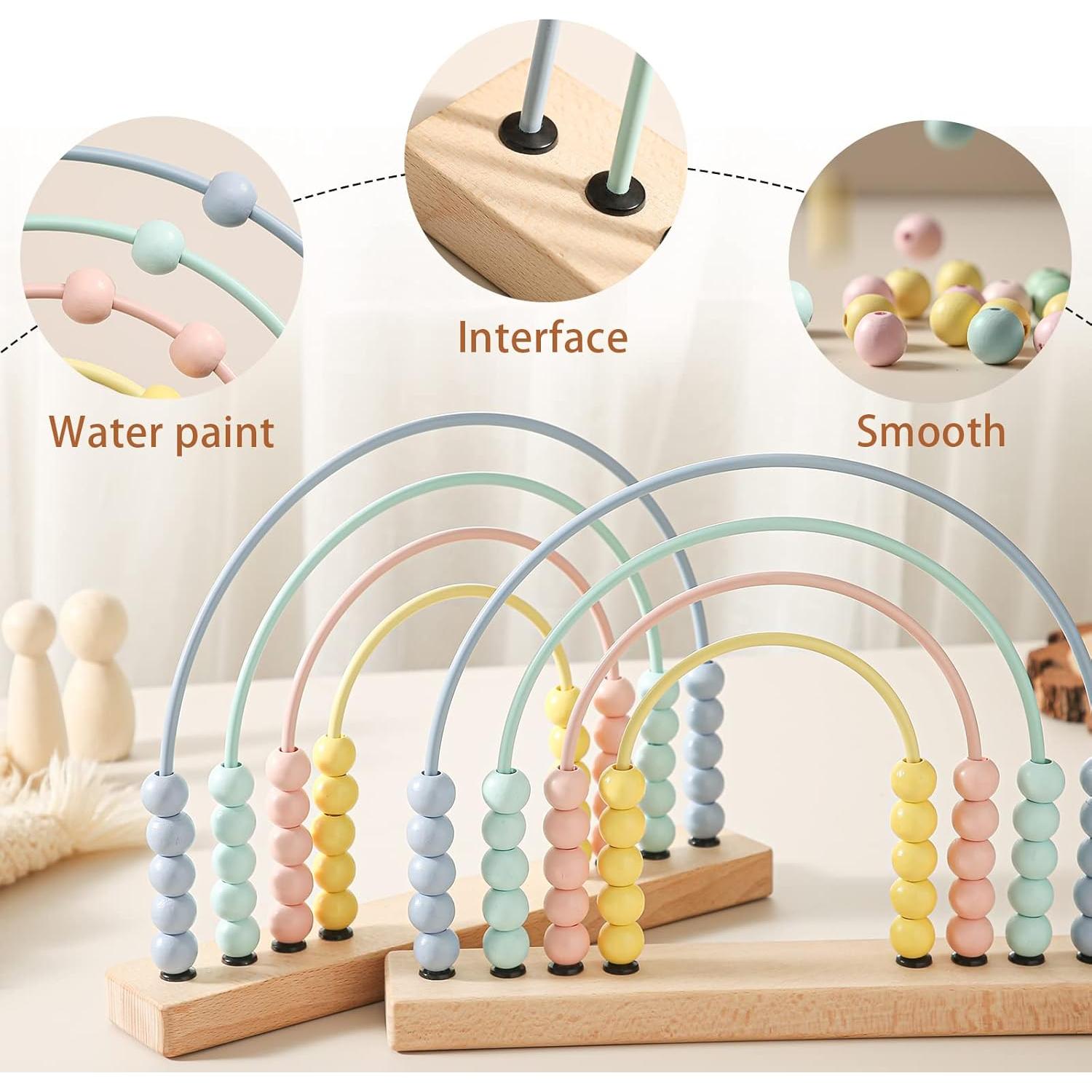 Ábaco de Madera Arcoíris ibwaae para Niños 0.59 kg
