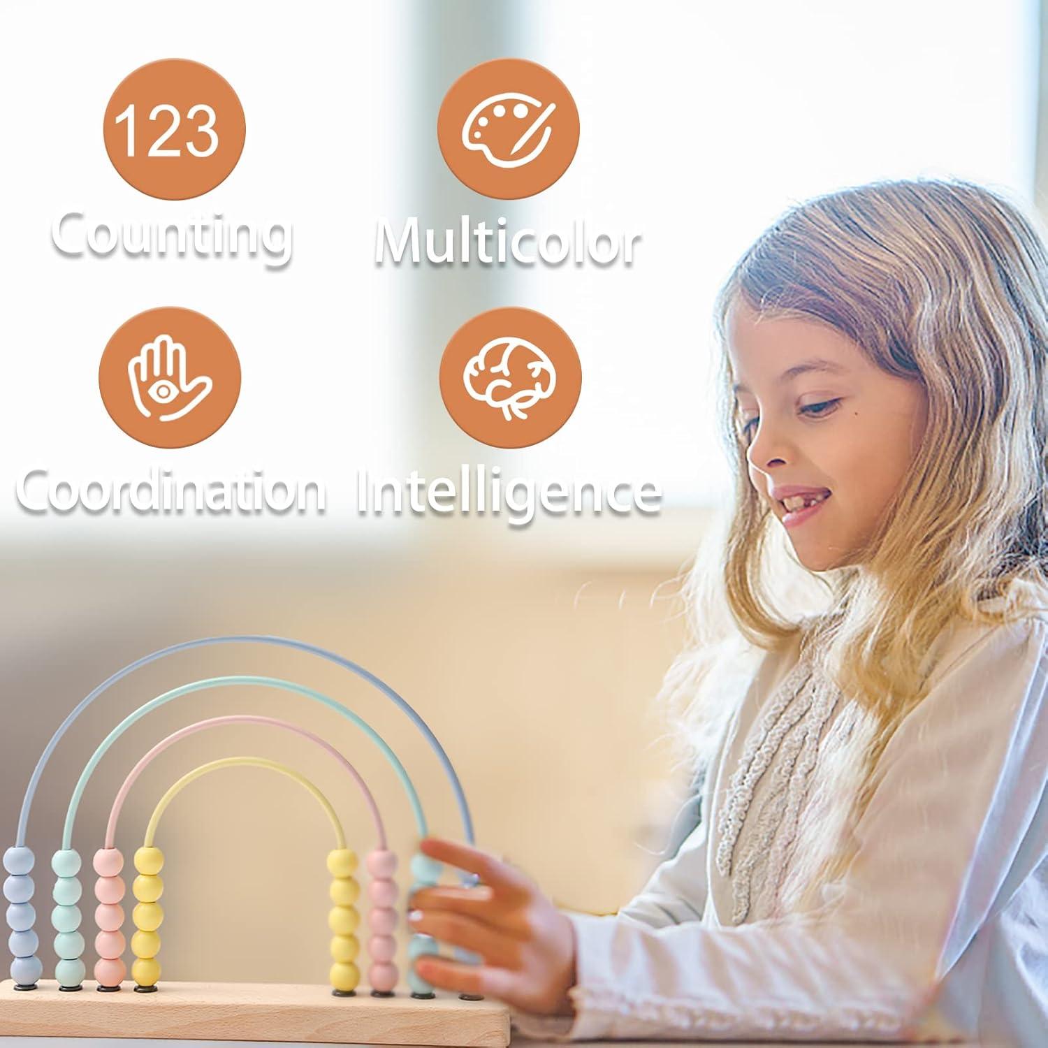 Ábaco de Madera Arcoíris ibwaae para Niños 0.59 kg
