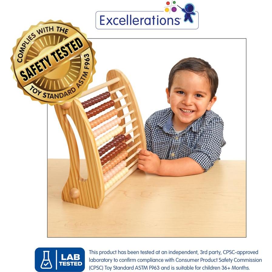 Ábaco de Madera Excellerations 30.48x27.94 cm para Niños