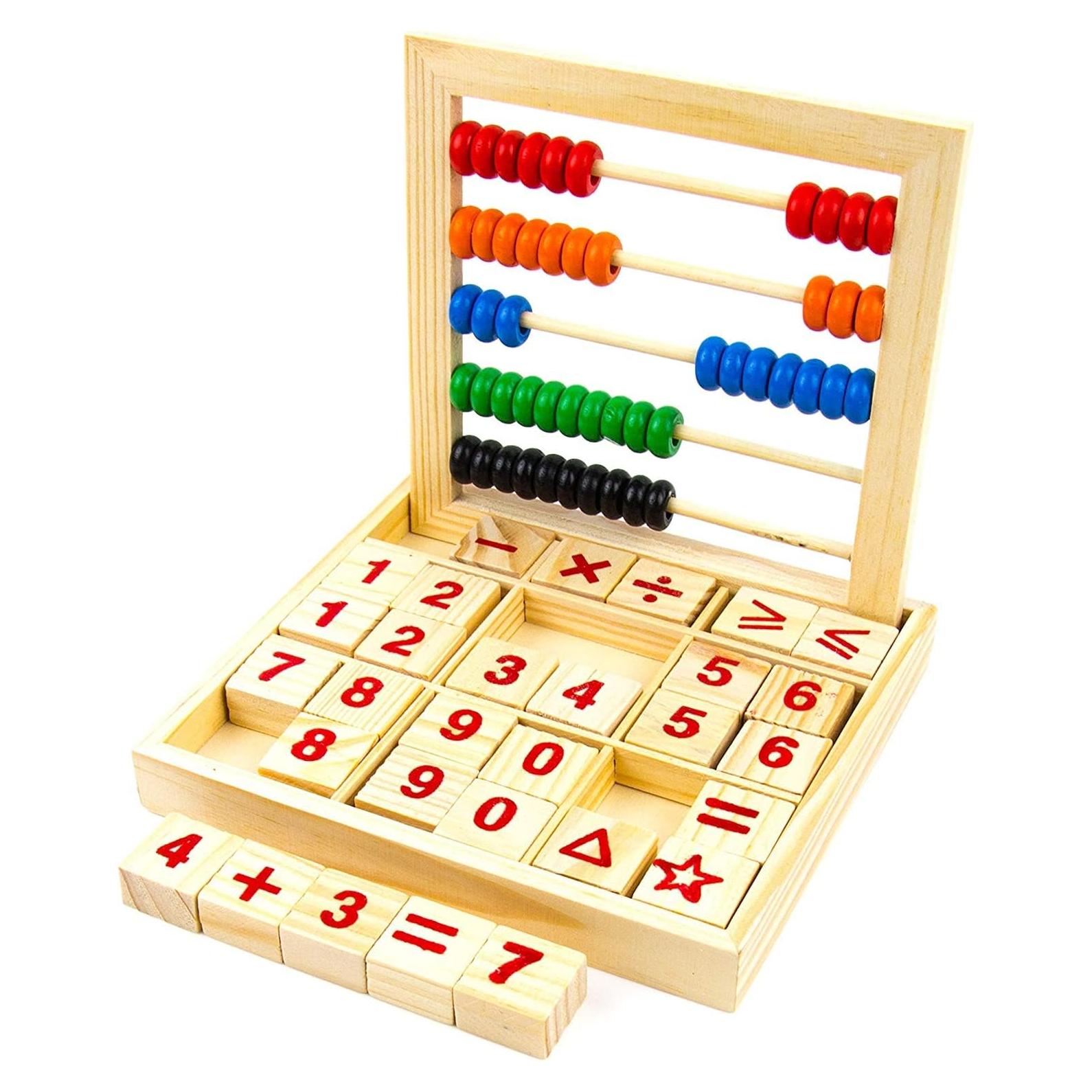 Ábaco Toysery de Madera para Niños 3-5 Años, 50 Perlas