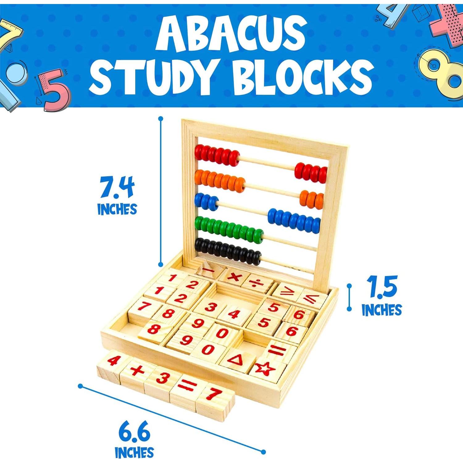 Ábaco Toysery de Madera para Niños 3-5 Años, 50 Perlas