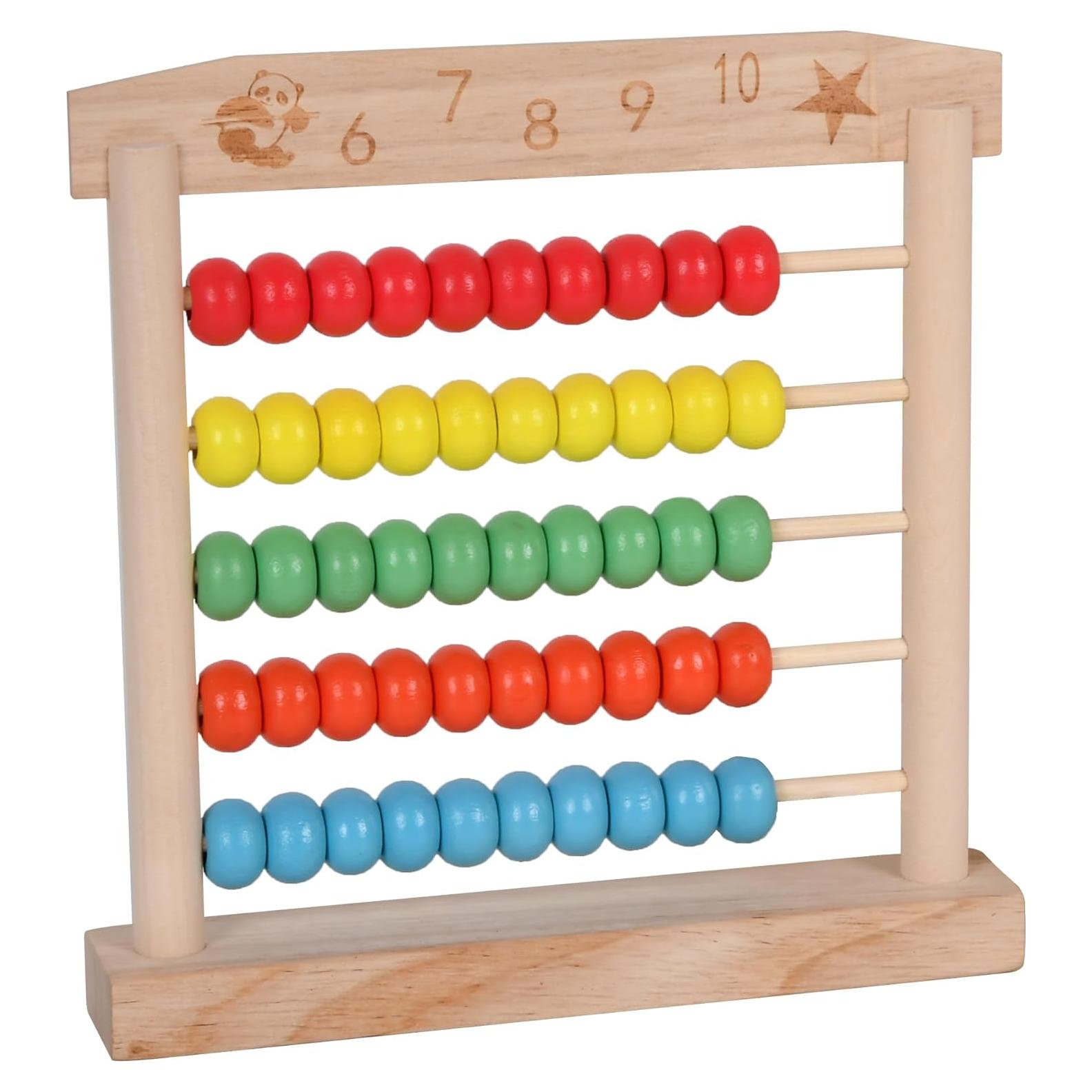 Ábaco de Madera WNWL para Aprendizaje Infantil 14.1x5.1cm