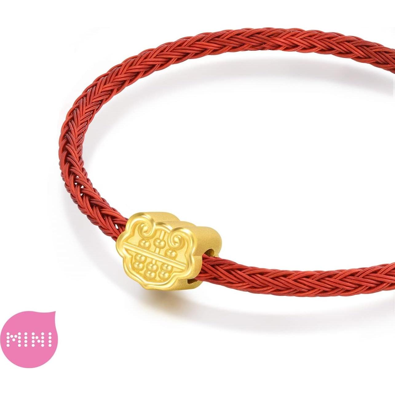 Pulsera de Oro 24K Chow Sang Sang con Charm Ruyi Abacus