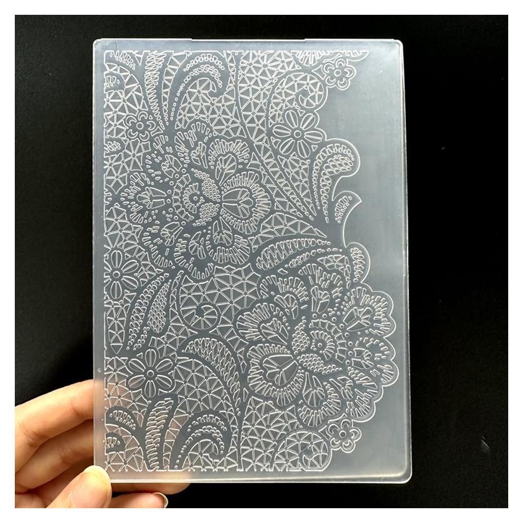 Plantilla de Embosado 3D A6 Patrón Encaje Plástico