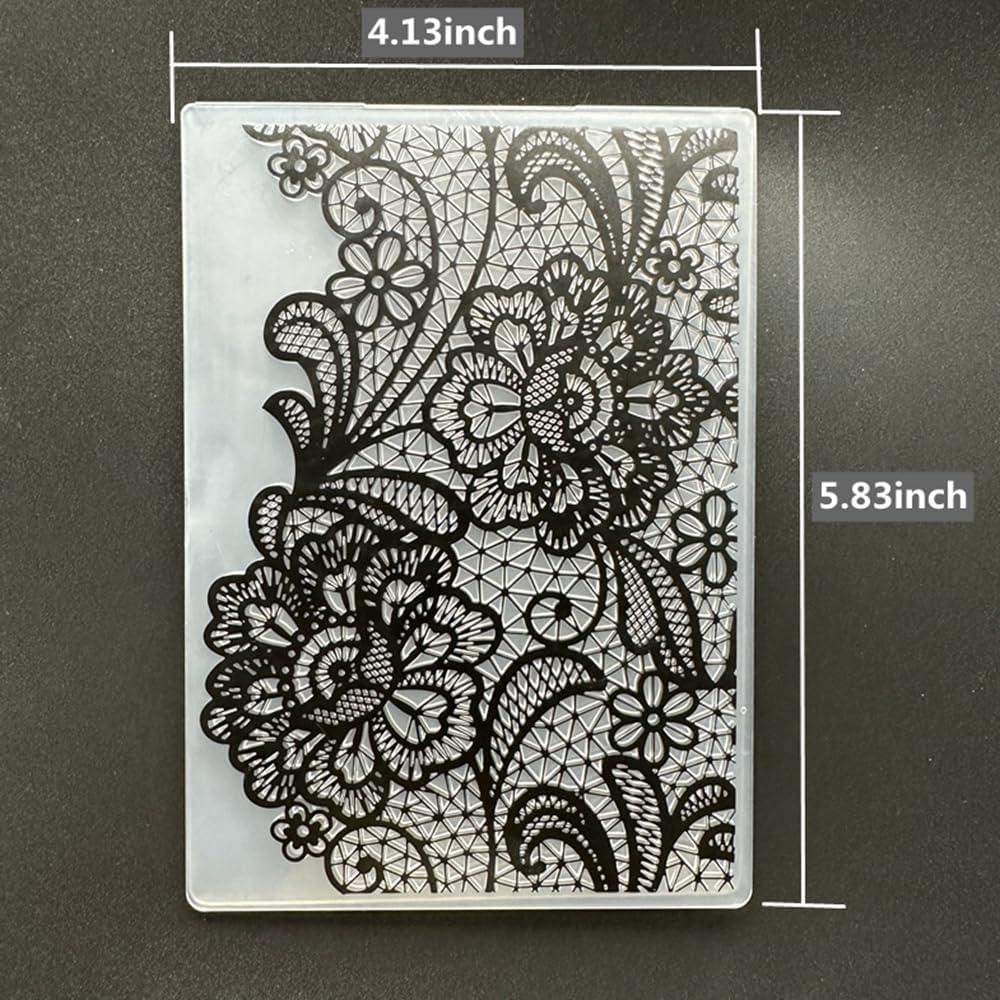 Plantilla de Embosado 3D A6 Patrón Encaje Plástico