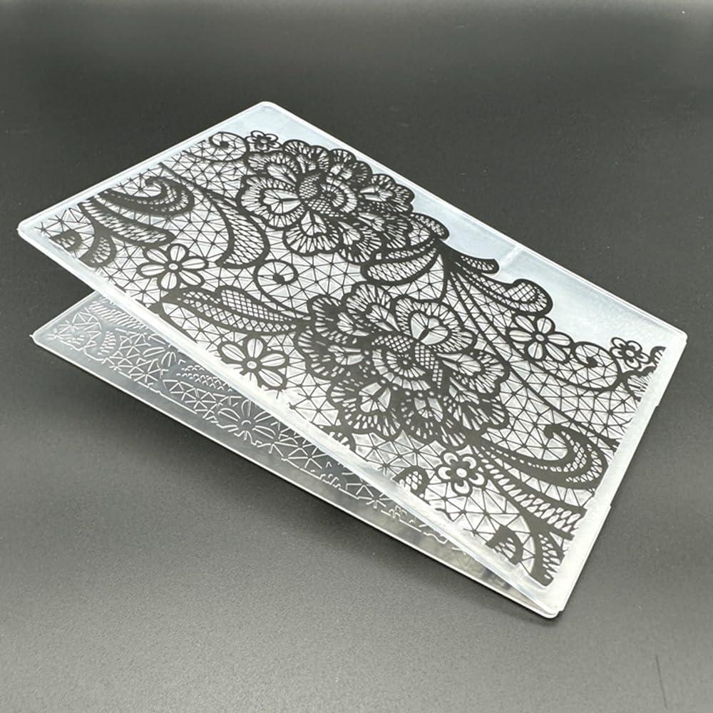 Plantilla de Embosado 3D A6 Patrón Encaje Plástico