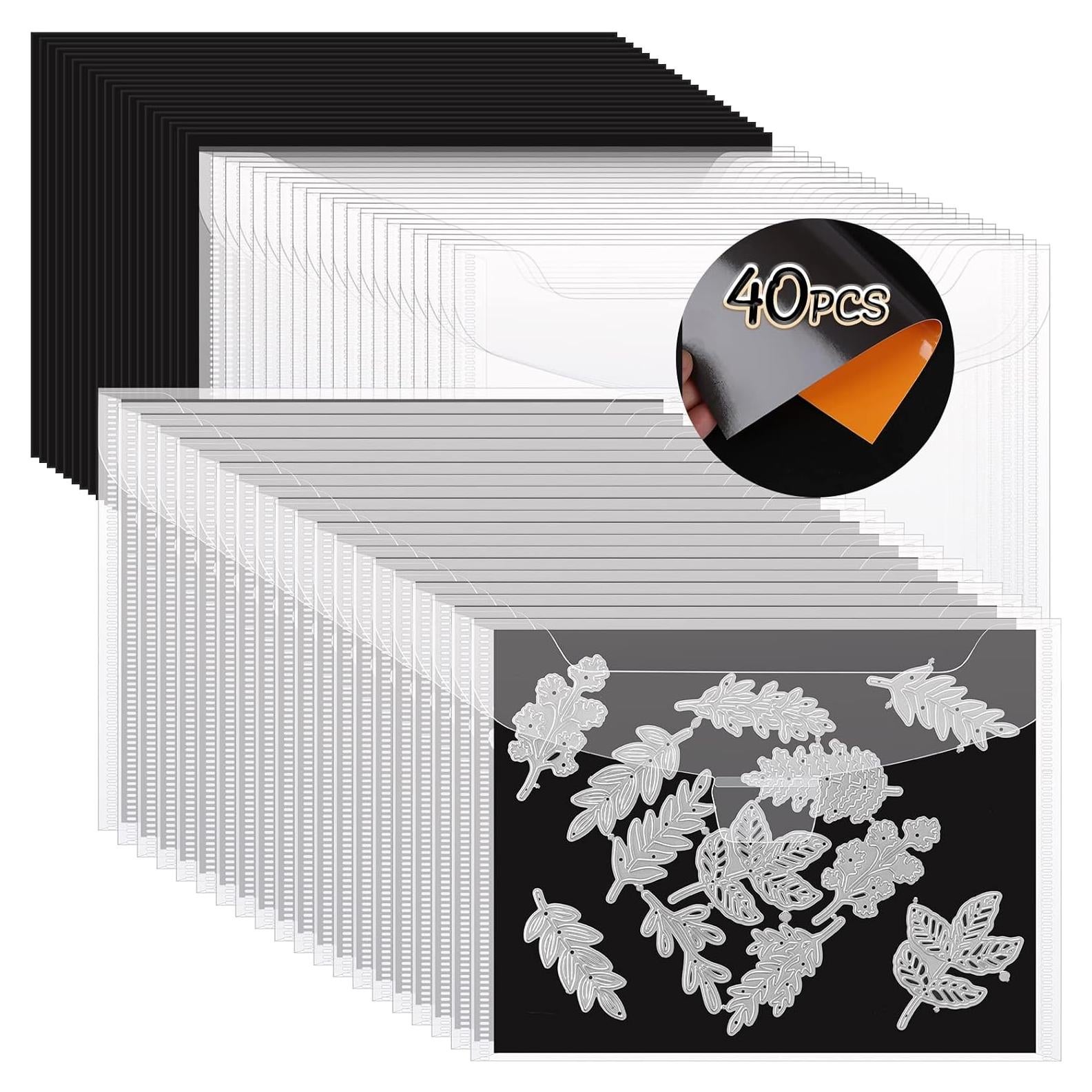 Conjunto de 40 PCS Bolsas y Hojas Magnéticas YixangDD 14.99x20.07 cm