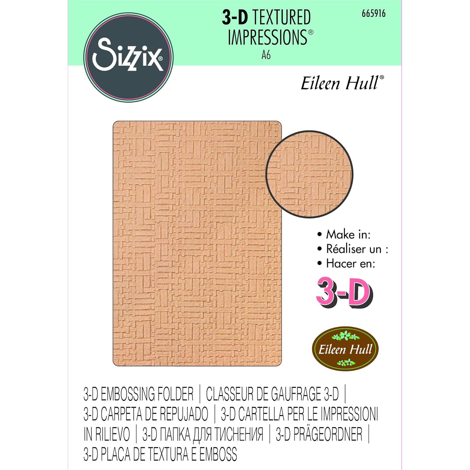 Carpeta de Embossing 3D Sizzix Woven Leather 15.9x10.8cm