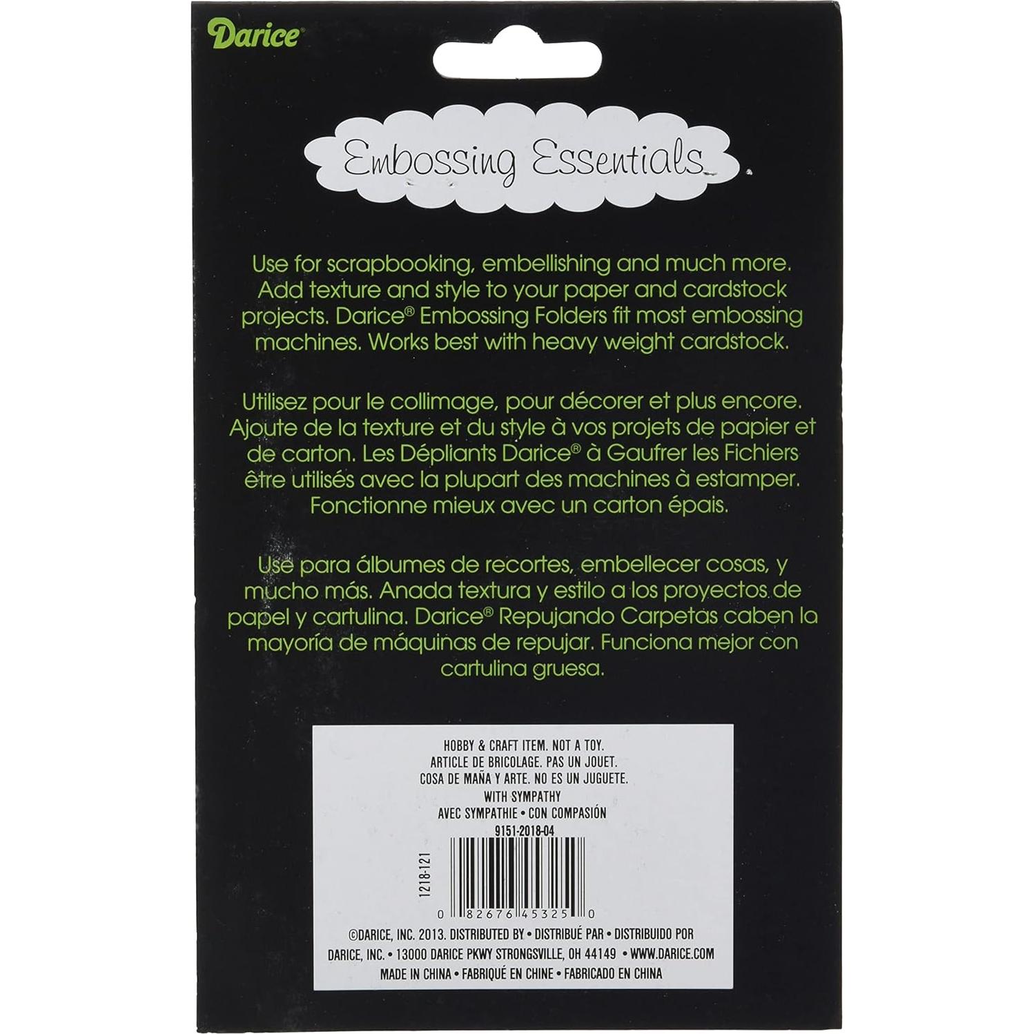 Carpeta de Relieve Darice 1218-121 10.8x14.6 cm para Manualidades