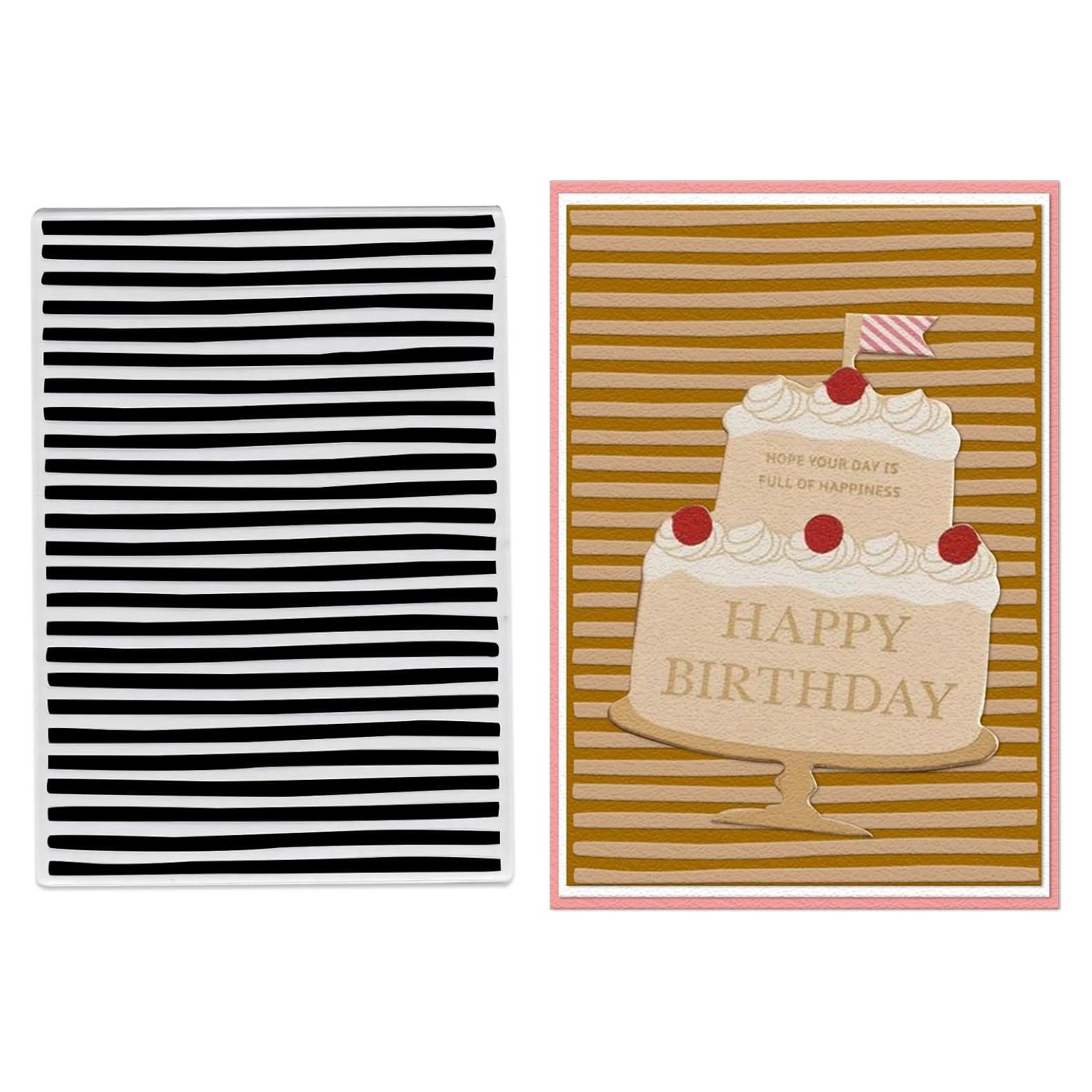 Carpeta de Embossing 3D Plástico Rayas On-Airstore 20x15cm