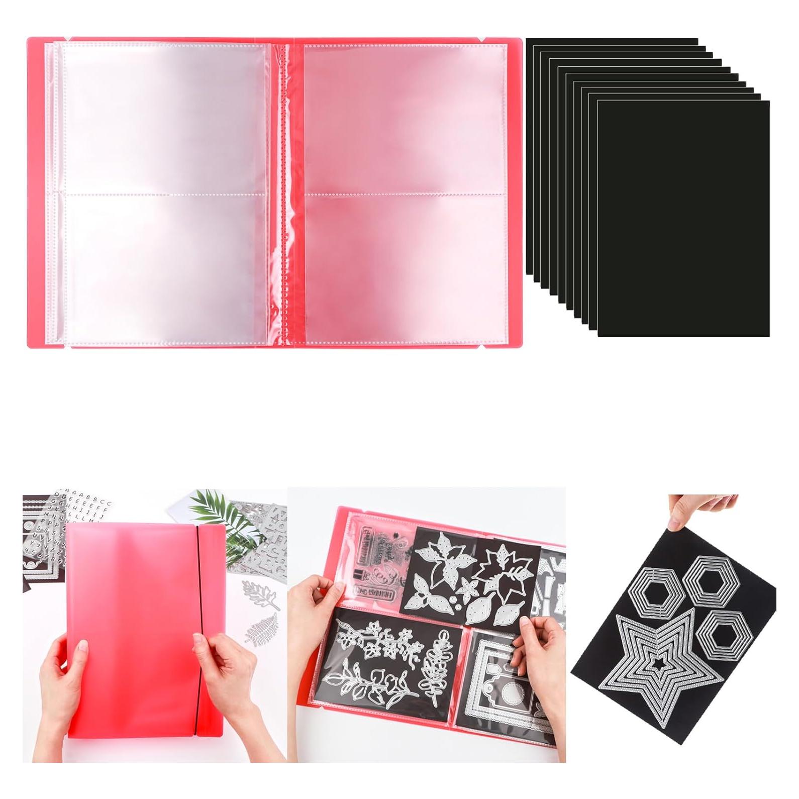 Álbum de Almacenamiento CYFUN DESIGN con 80 Bolsillos Rojo