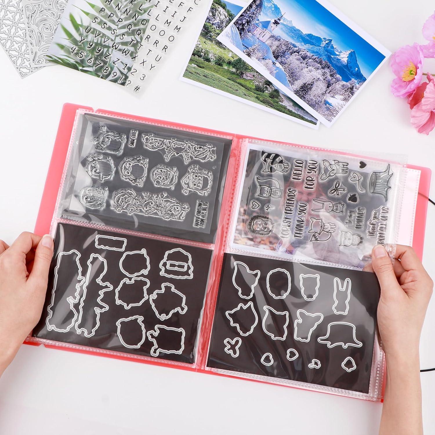 Álbum de Almacenamiento CYFUN DESIGN con 80 Bolsillos Rojo