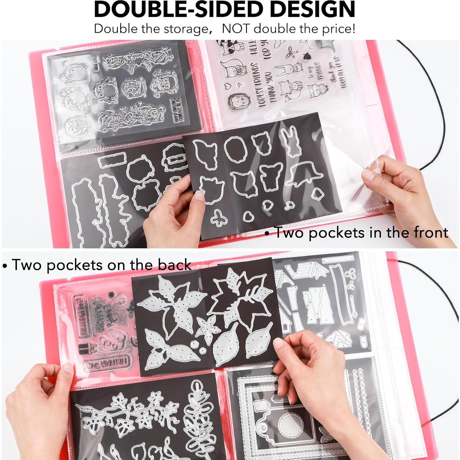 Álbum de Almacenamiento CYFUN DESIGN con 80 Bolsillos Rojo