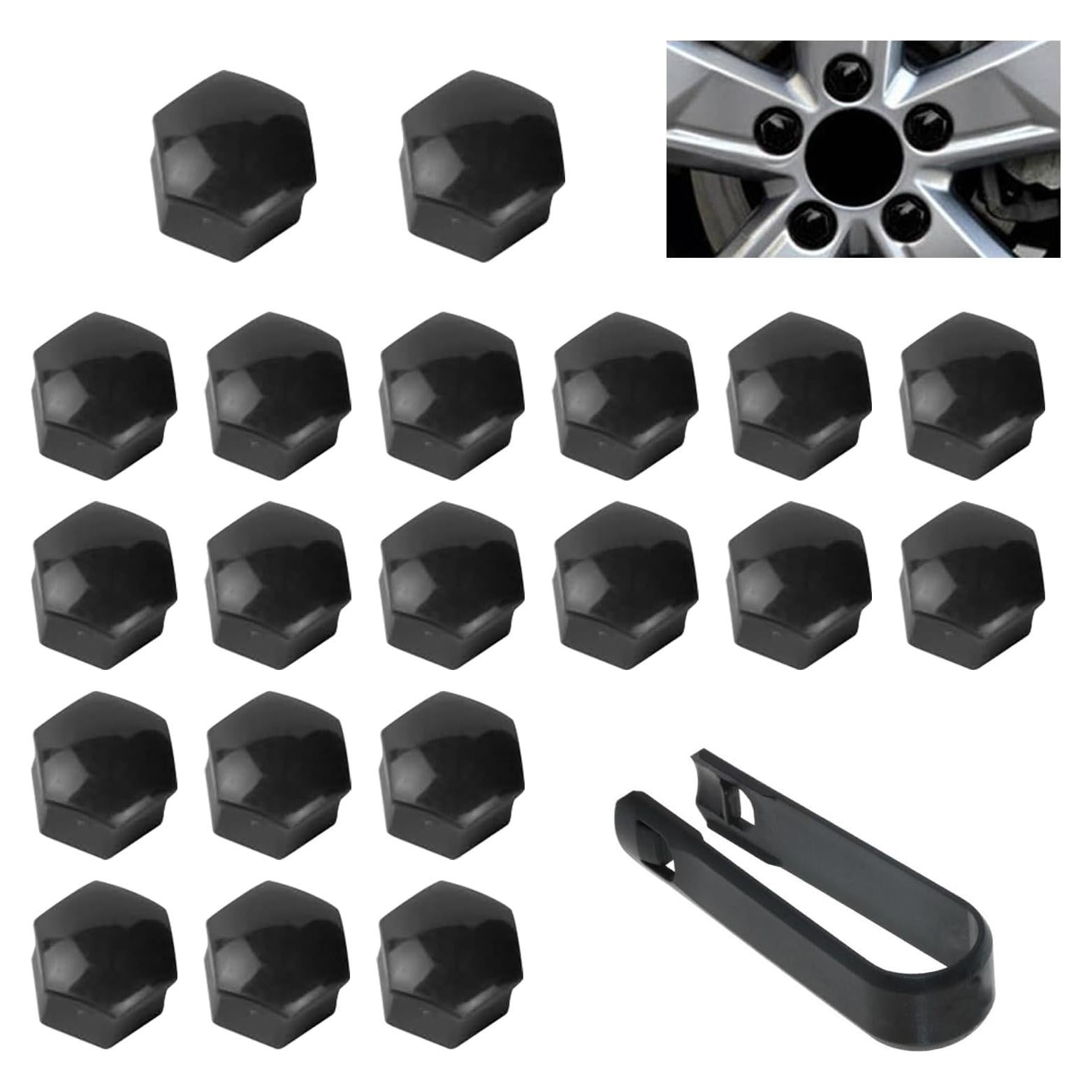 Cubiertas de Tuercas de Rueda UGSHY 21 PCS 19mm Antirrobo Negro