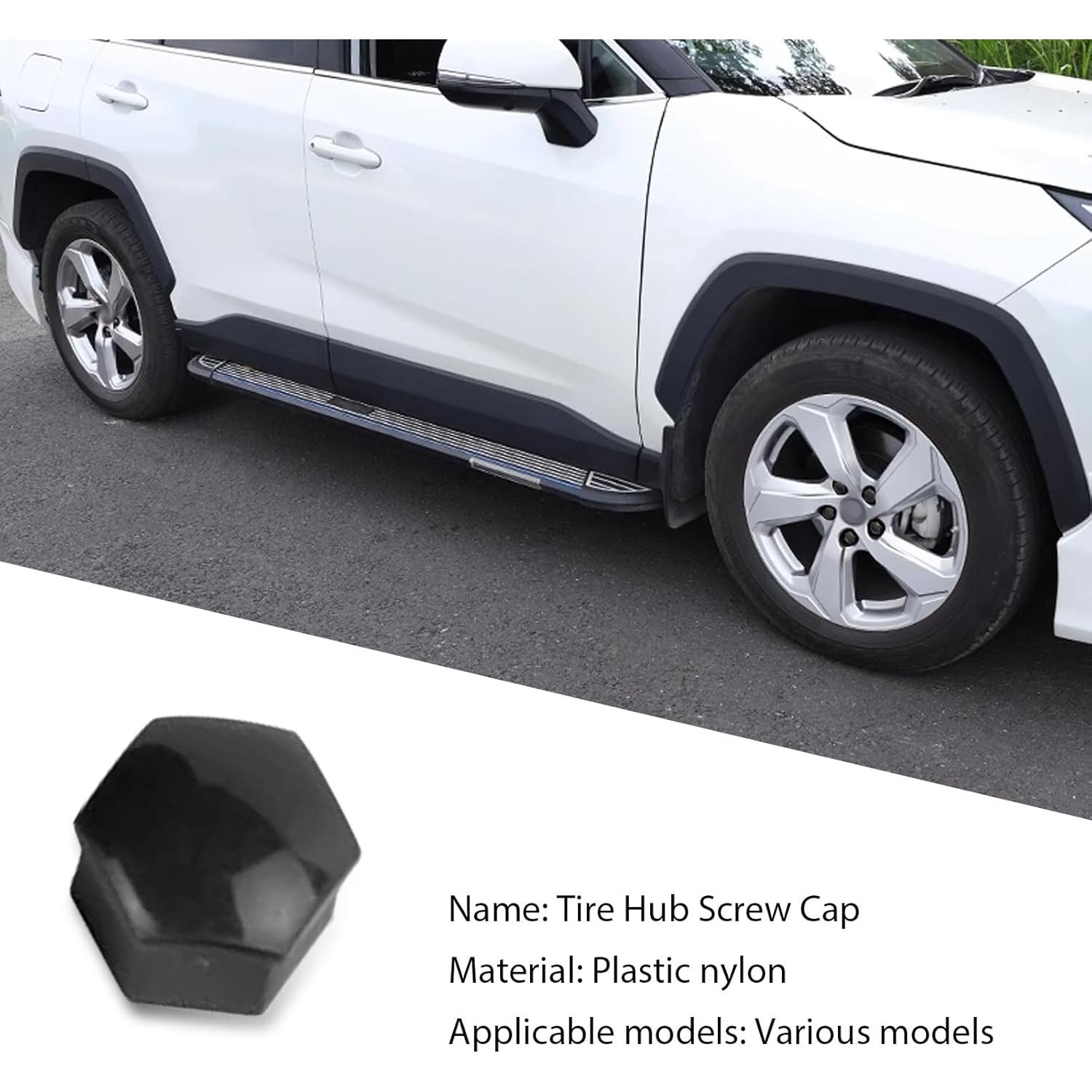 Cubiertas de Tuercas de Rueda UGSHY 21 PCS 19mm Antirrobo Negro