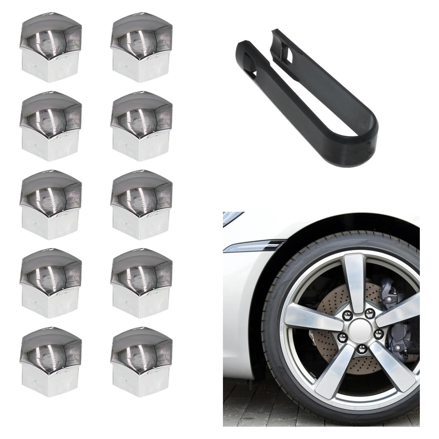 Tapa de Tornillo para Neumáticos Fogfar 21 PCS Plata 17mm