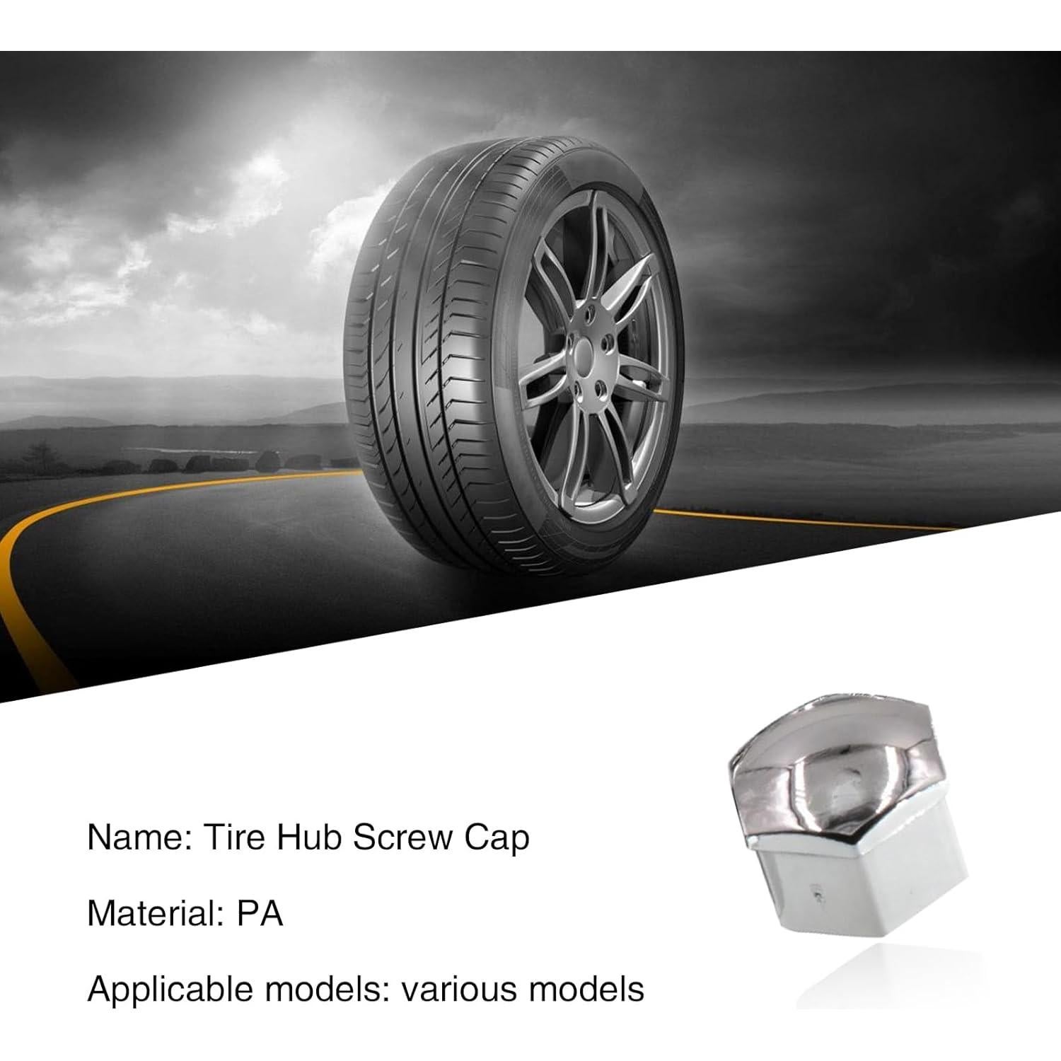 Tapa de Tornillo para Neumáticos Fogfar 21 PCS Plata 17mm