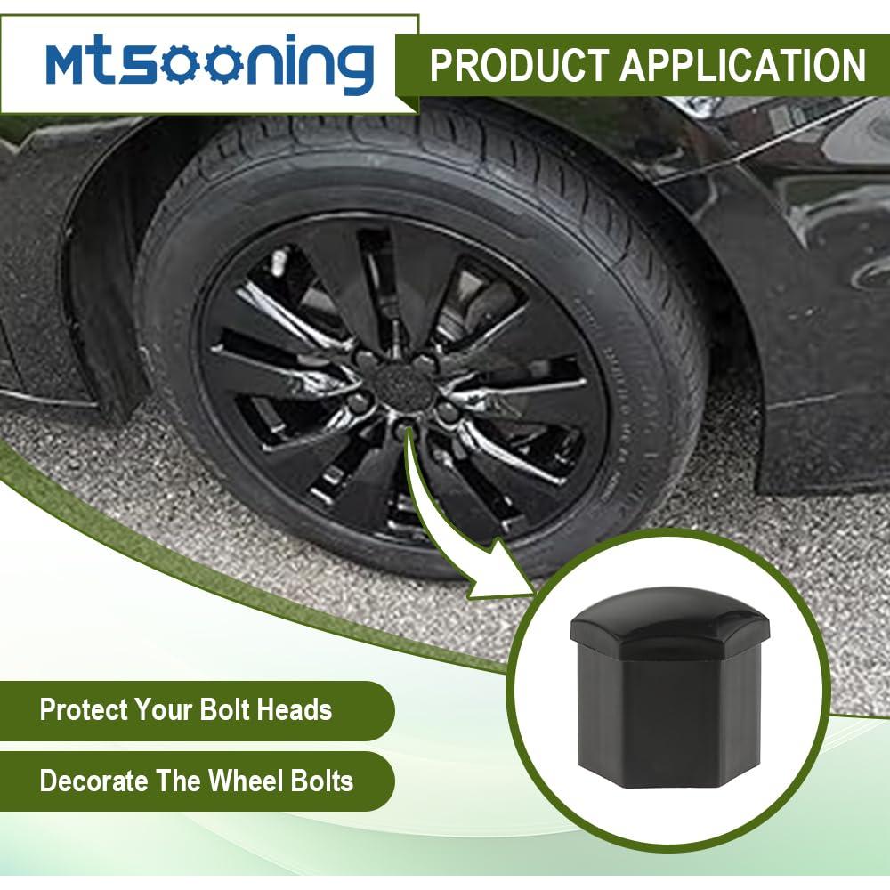 Tapas de Tuerca de Rueda Mtsooning 21mm - 21 Pcs Negro