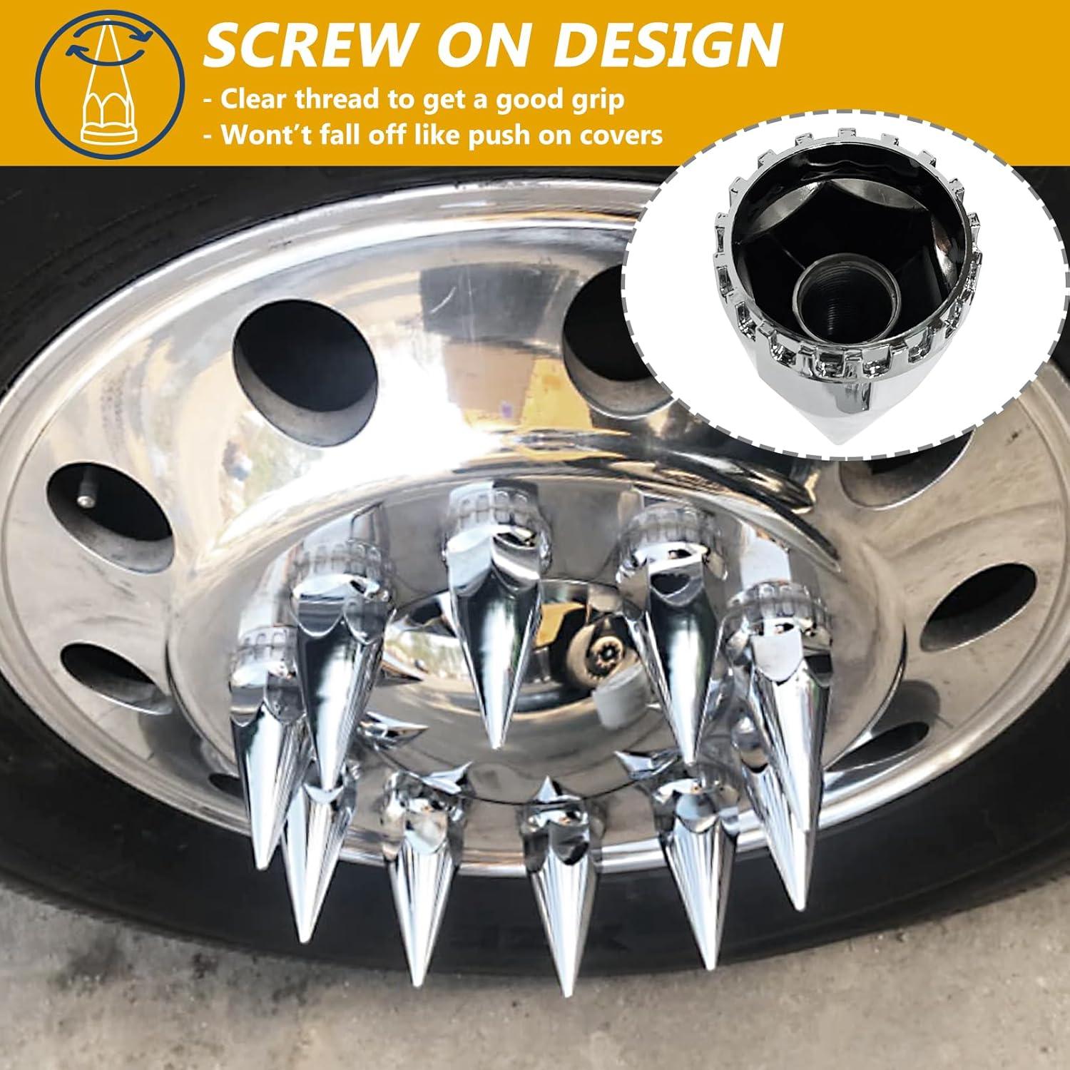 Paquete de 20 Cubiertas de Tuercas de Picos Grandroad 33mm