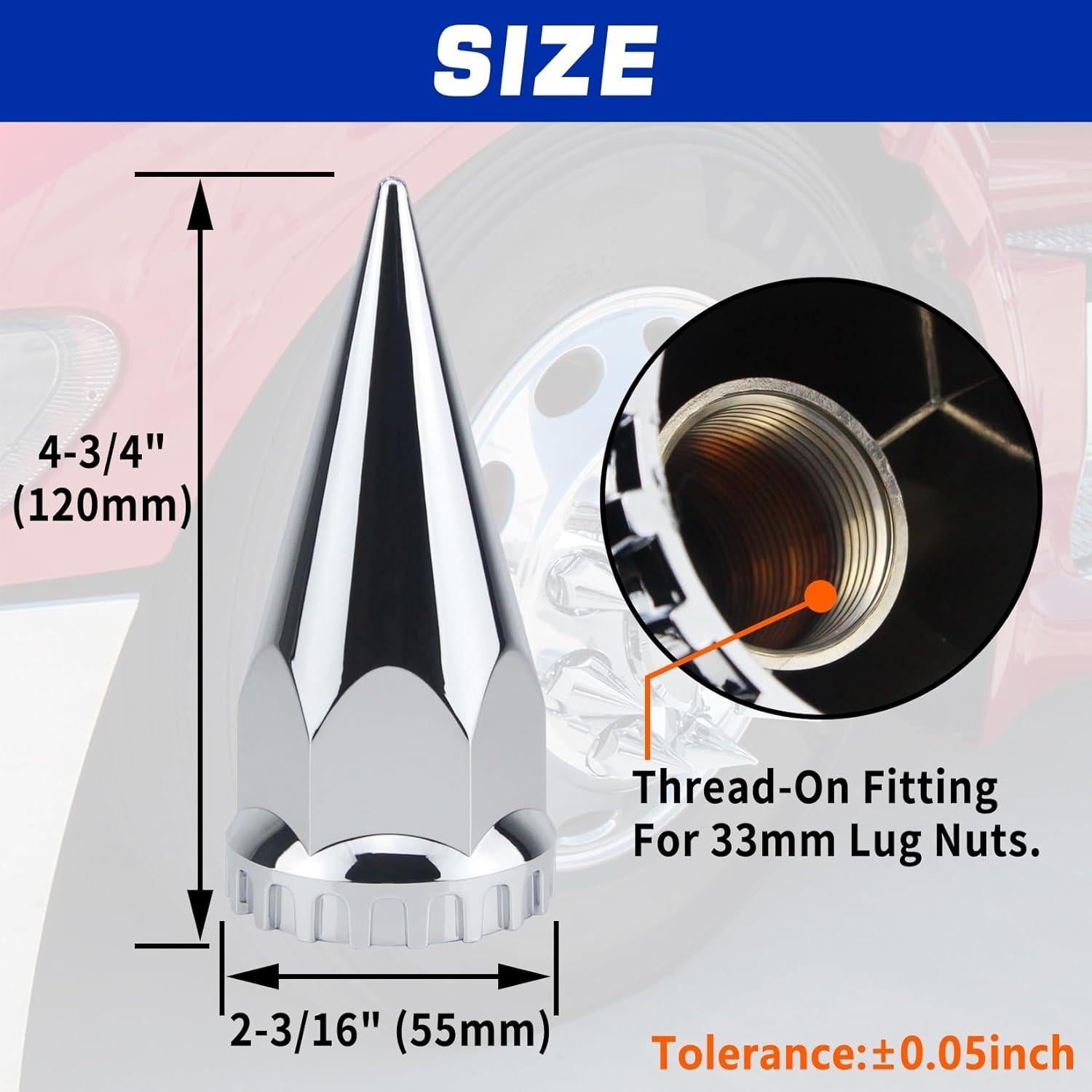 Tapa de Tuerca de Púa Atornillable GREPSPUD 33mm 20 Pcs