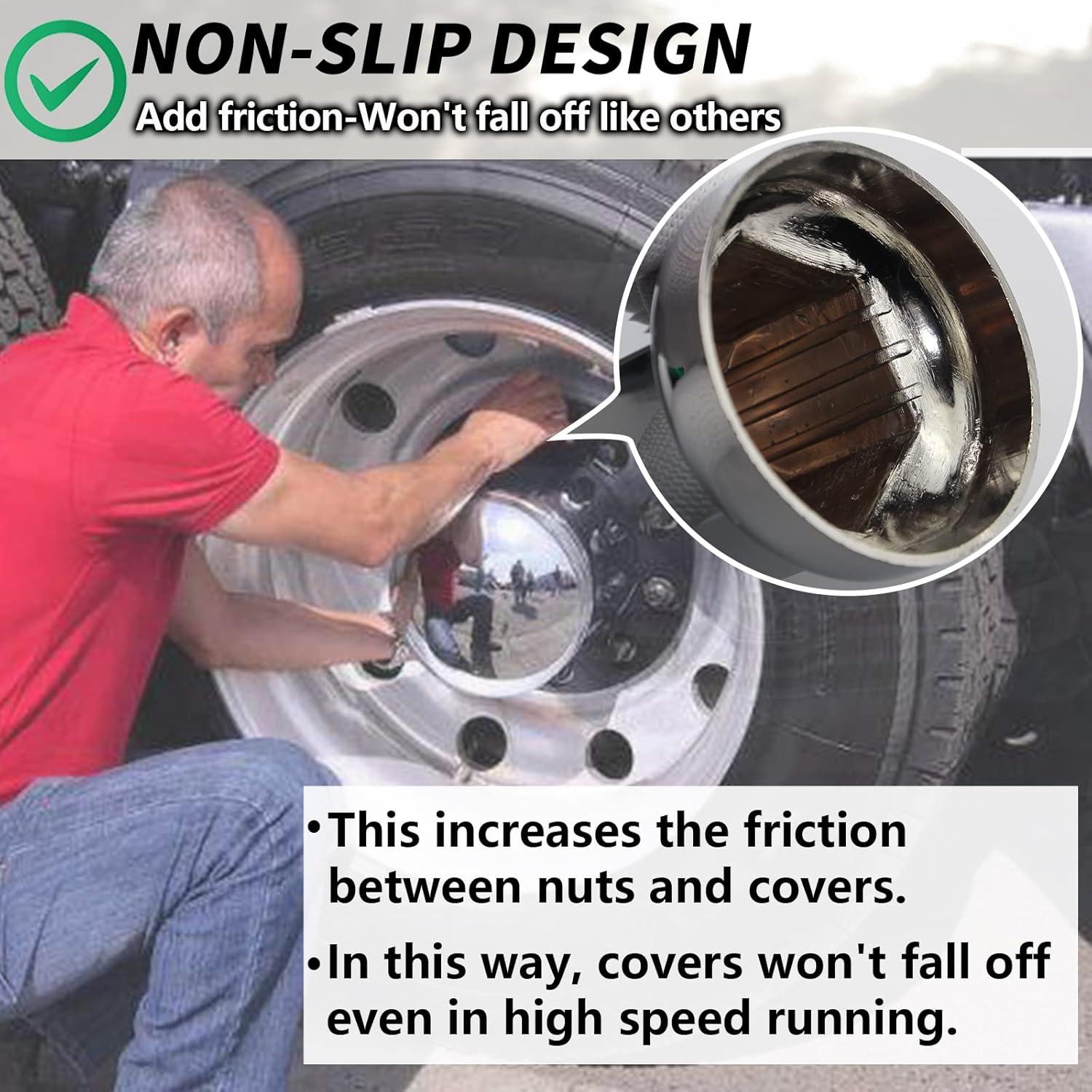 Cubiertas de tuercas de perno 33mm iBroPrat ABS Cromo - Paquete 20